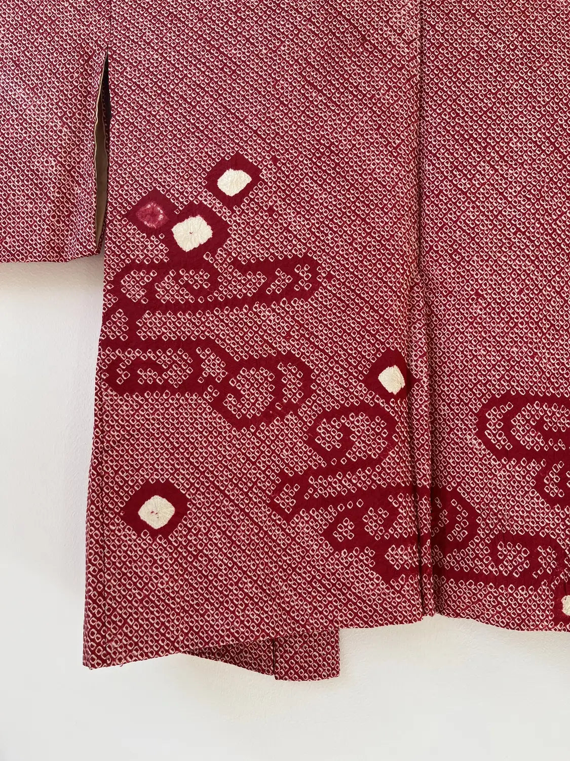 Vintage kleur Haori - Rood E-gasumi -