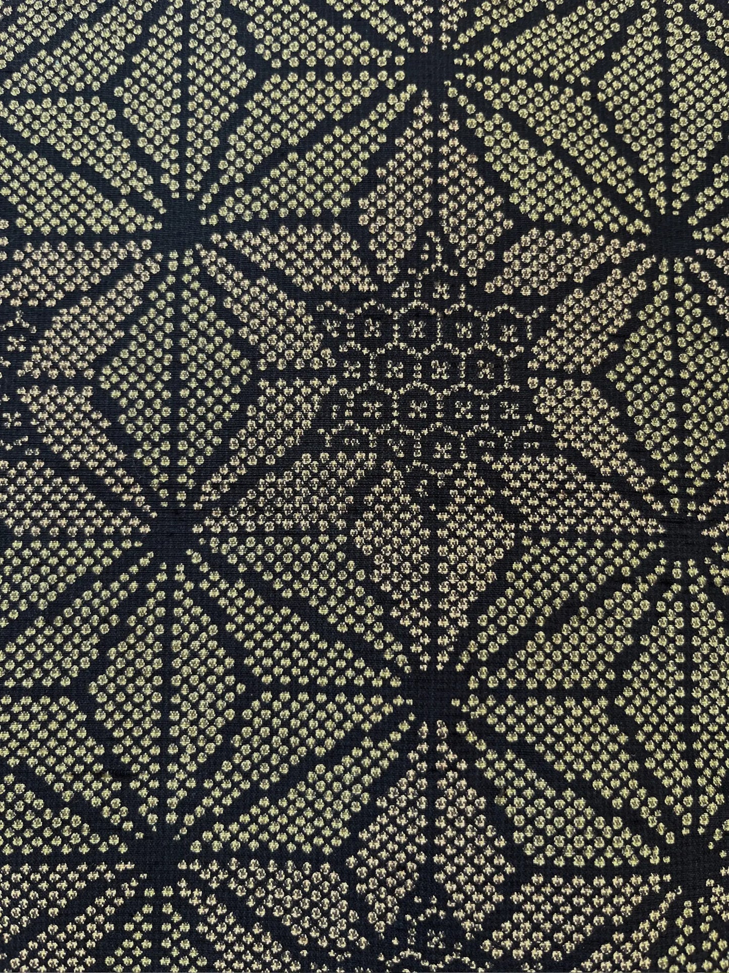 Vintage Tsumugi Haori - Zwarte Asanoha-