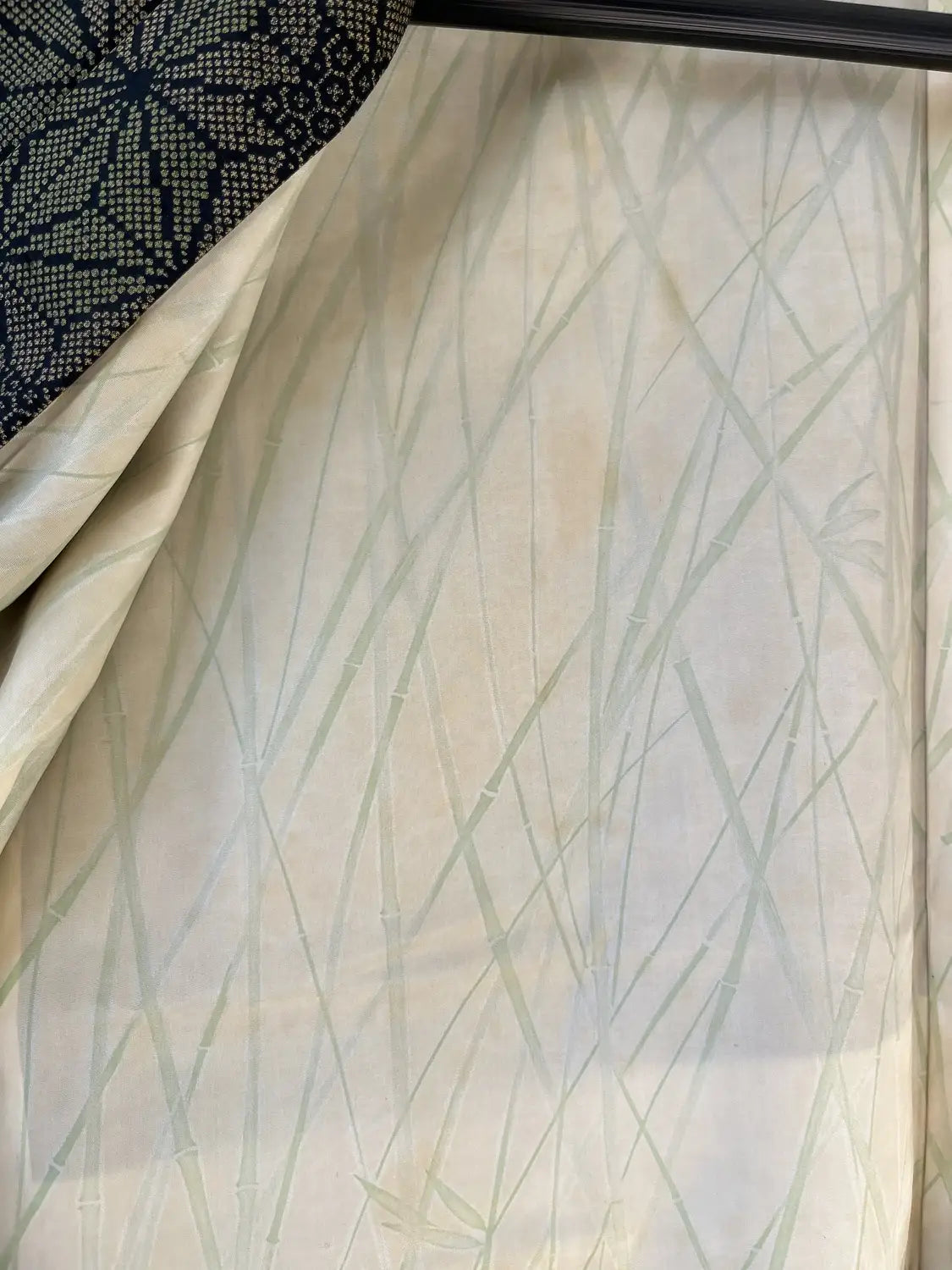 Vintage Tsumugi Haori - Zwarte Asanoha-