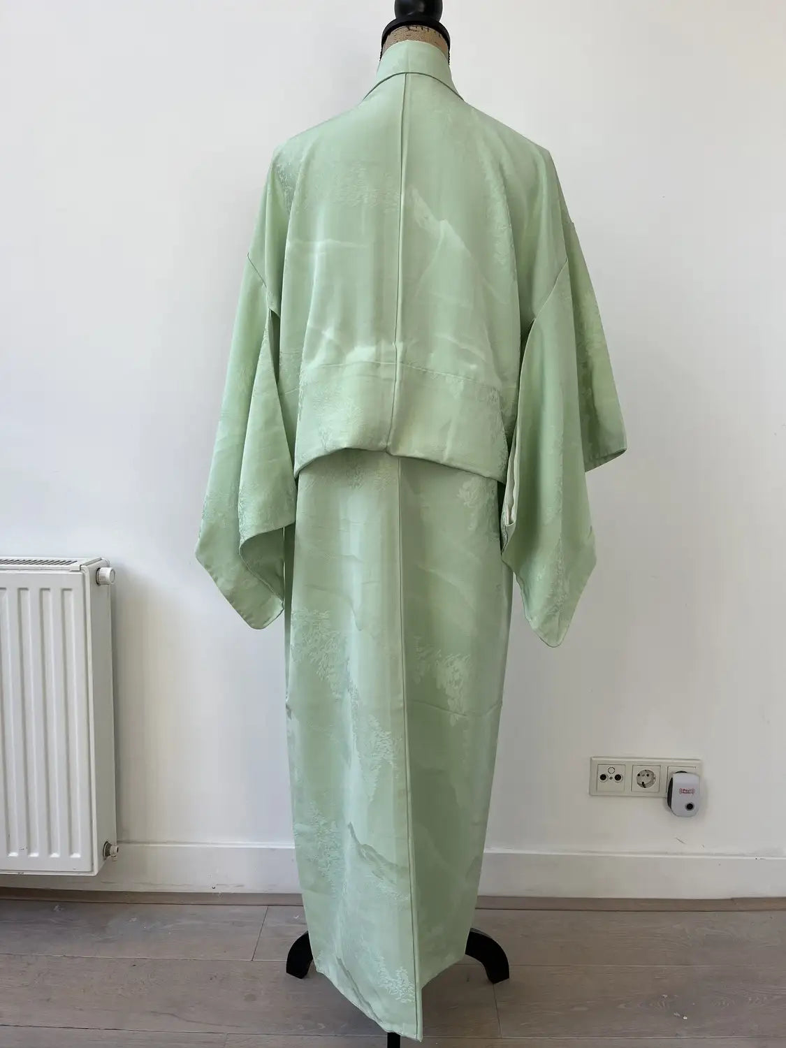 kimono iromuji vintage - arbres vert clair - arrangement original Hallelujah