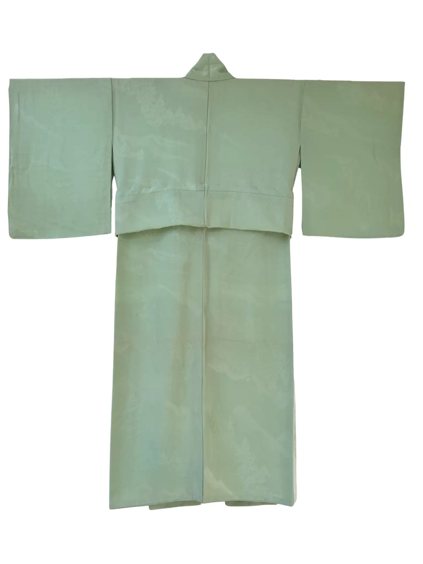 kimono iromuji vintage - arbres vert clair - arrangement original Hallelujah