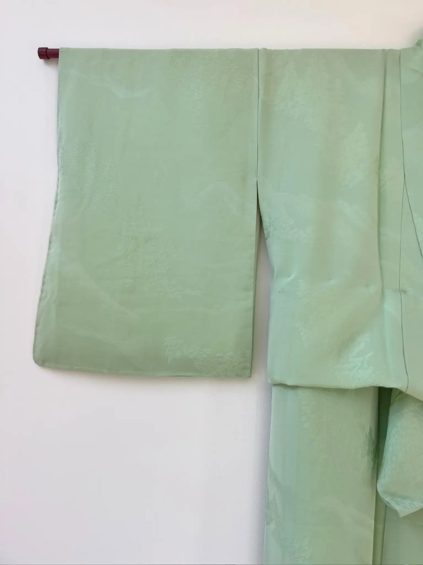 kimono iromuji vintage - arbres vert clair - arrangement original Hallelujah