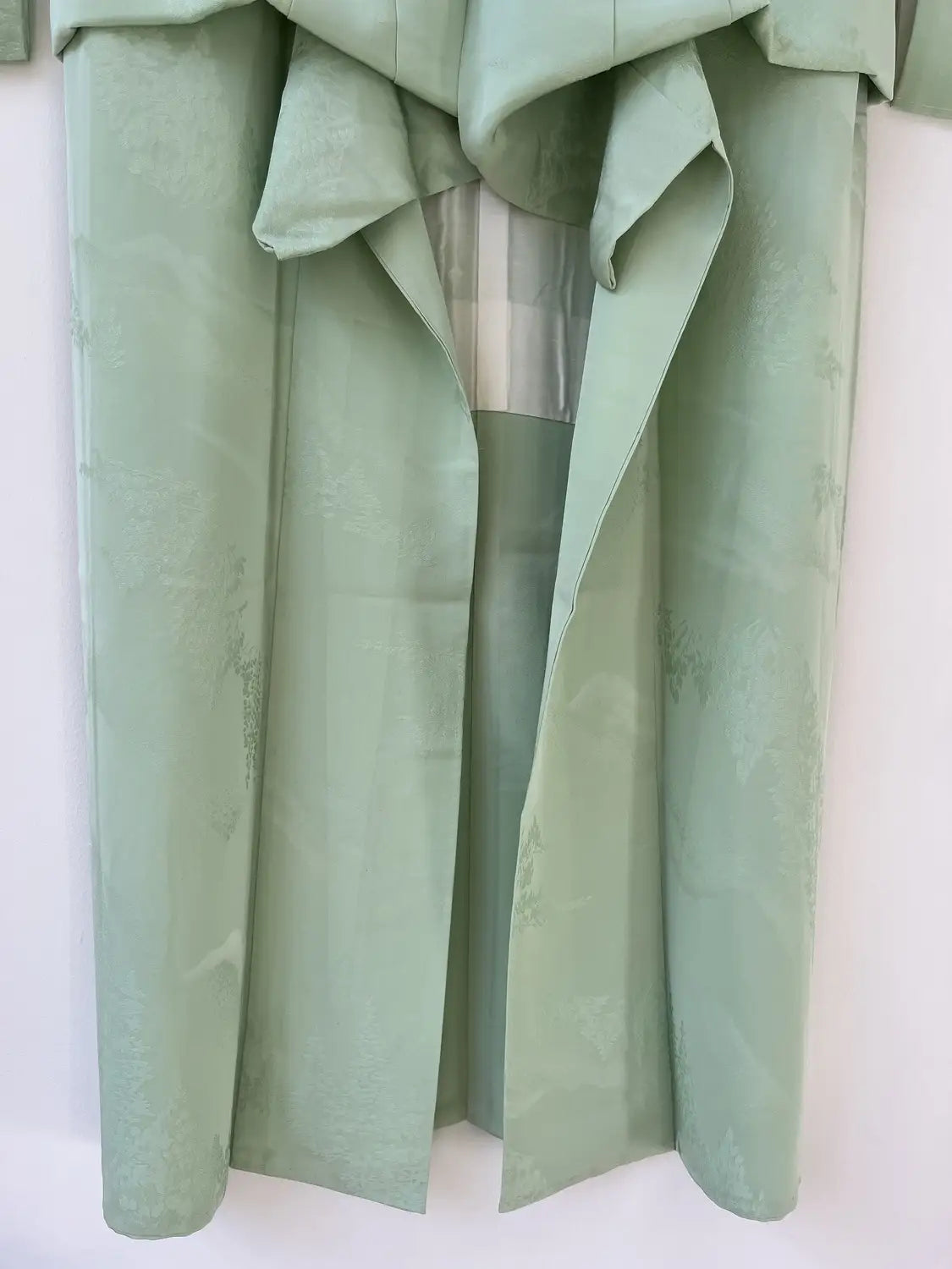kimono iromuji vintage - arbres vert clair - arrangement original Hallelujah