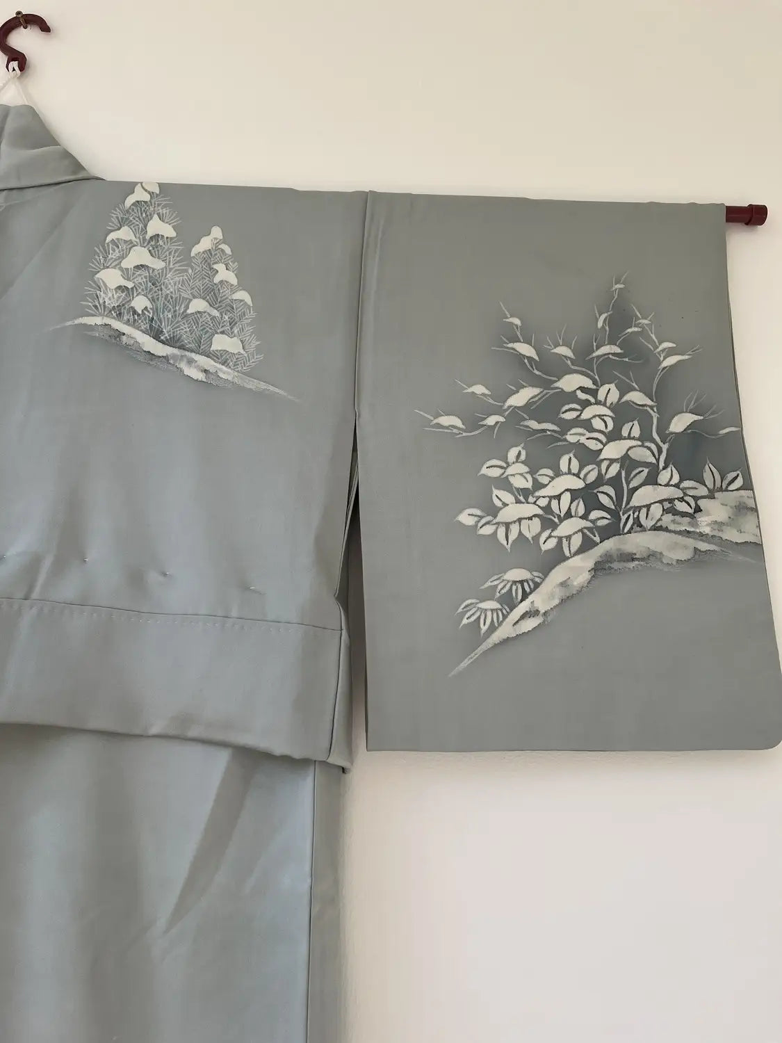 Vintage  homongi kimono - Gray snowy landscape - Hallelujah original arrange