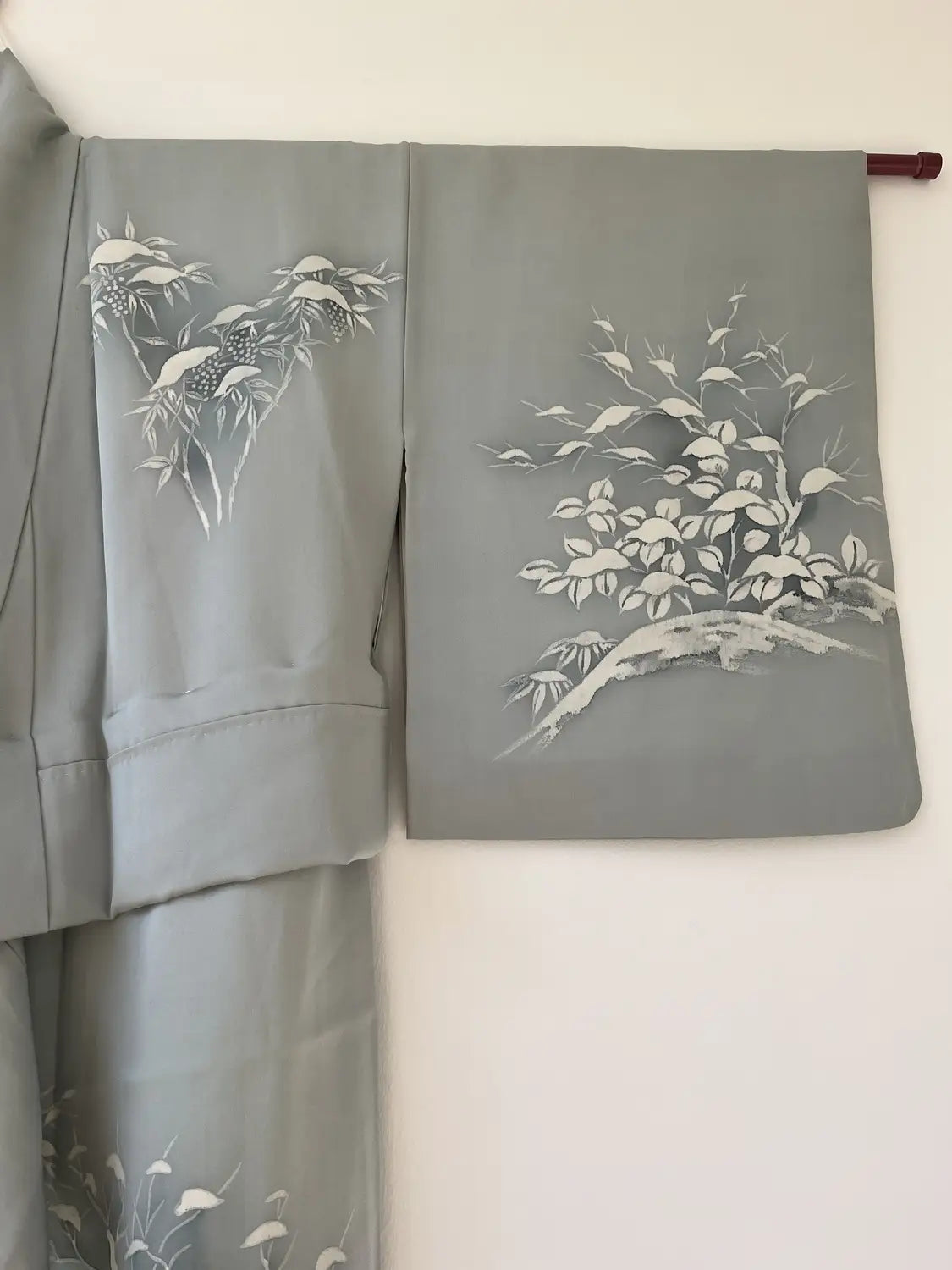 Vintage  homongi kimono - Gray snowy landscape - Hallelujah original arrange