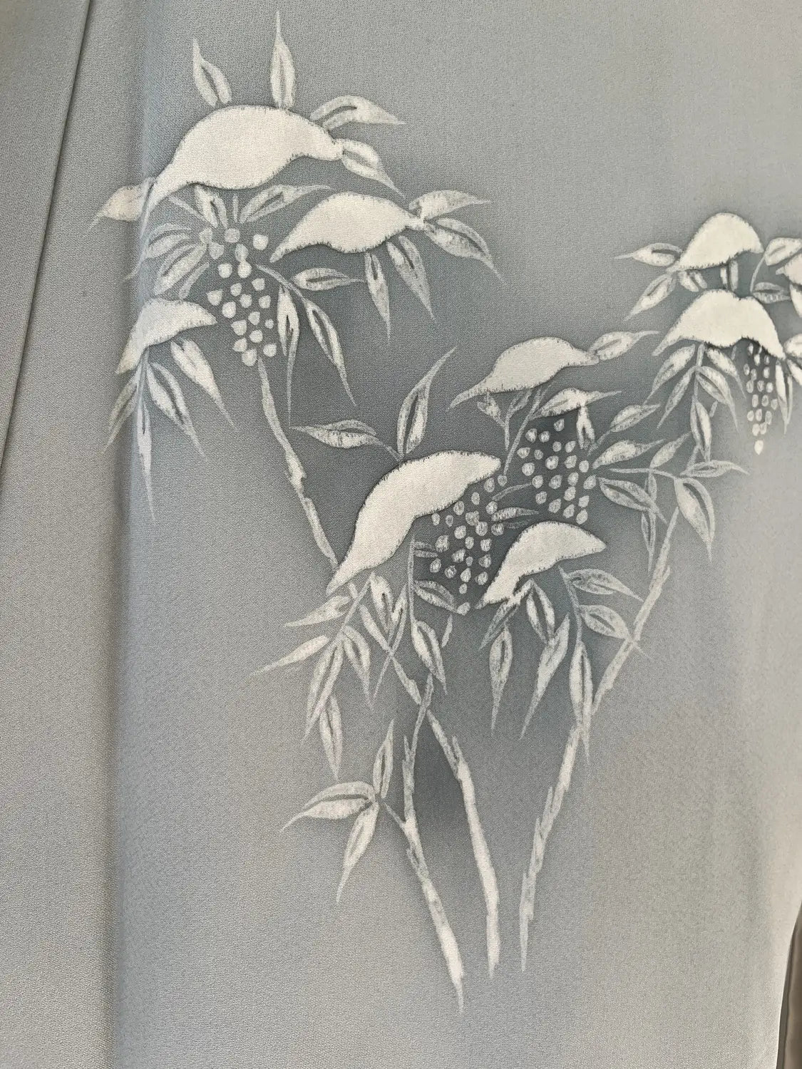 Vintage  homongi kimono - Gray snowy landscape - Hallelujah original arrange