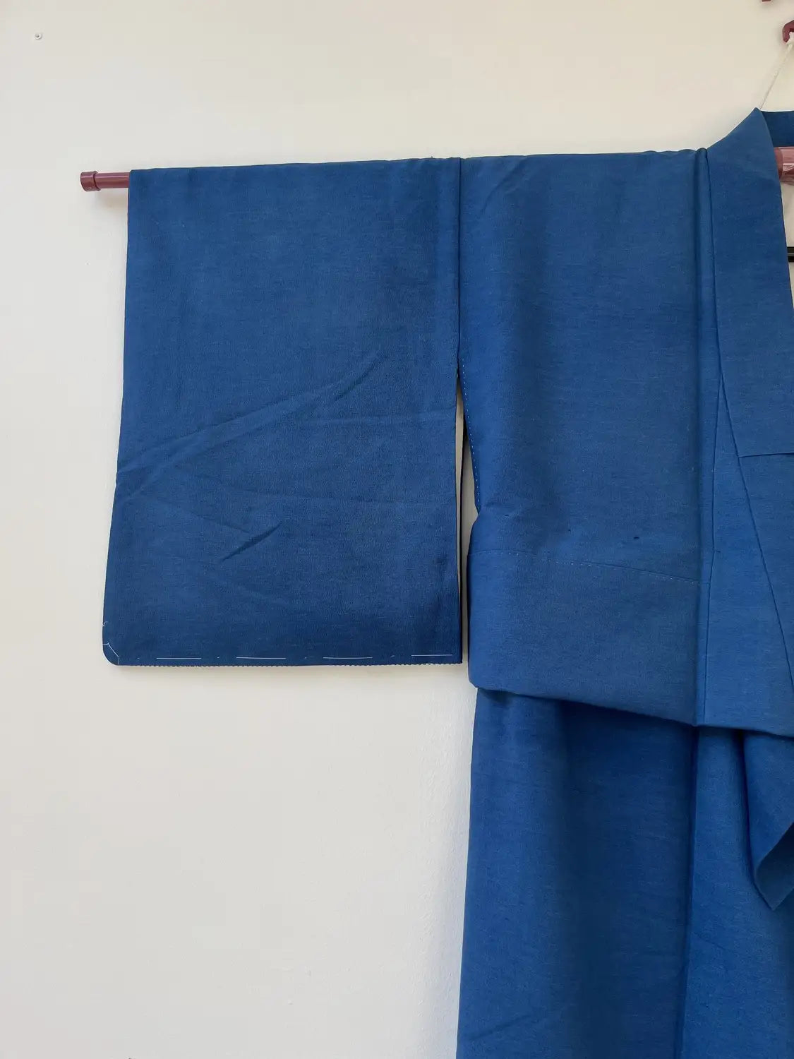 Vintage  homongi kimono - Blue  Shibori mountains and flowers - Hallelujah original arrange