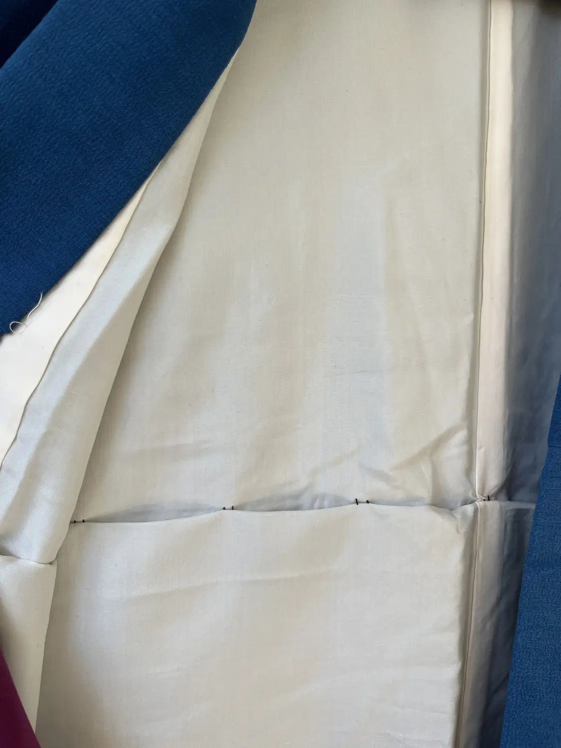 Vintage  homongi kimono - Blue  Shibori mountains and flowers - Hallelujah original arrange