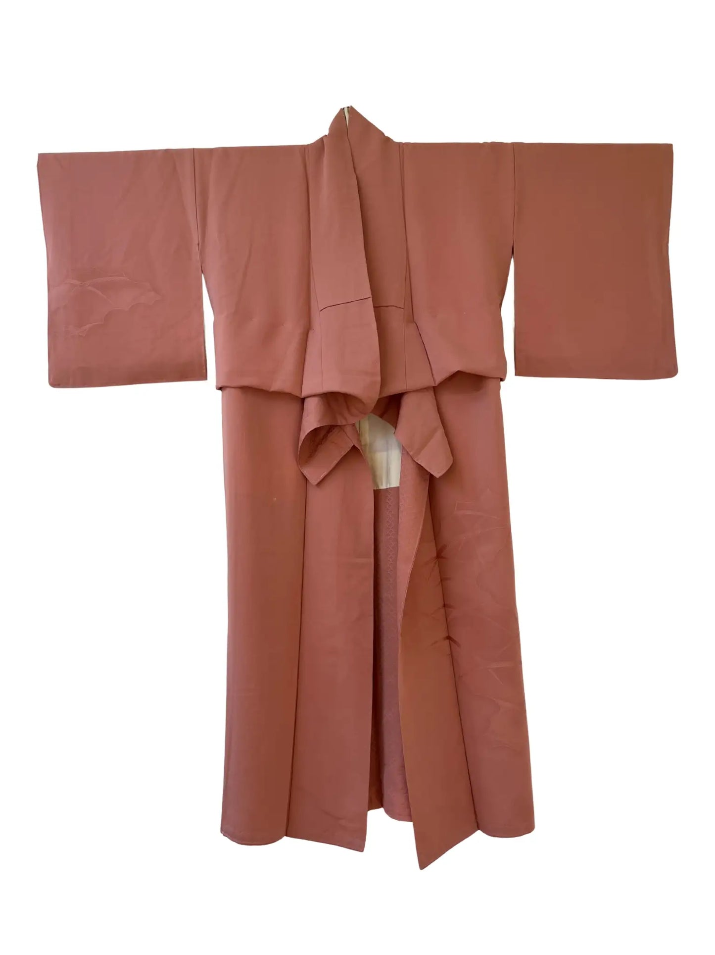 Vintage Iromuji-Kimono - Rosa Seigaiha und Wolken - Halleluja original arrangiert