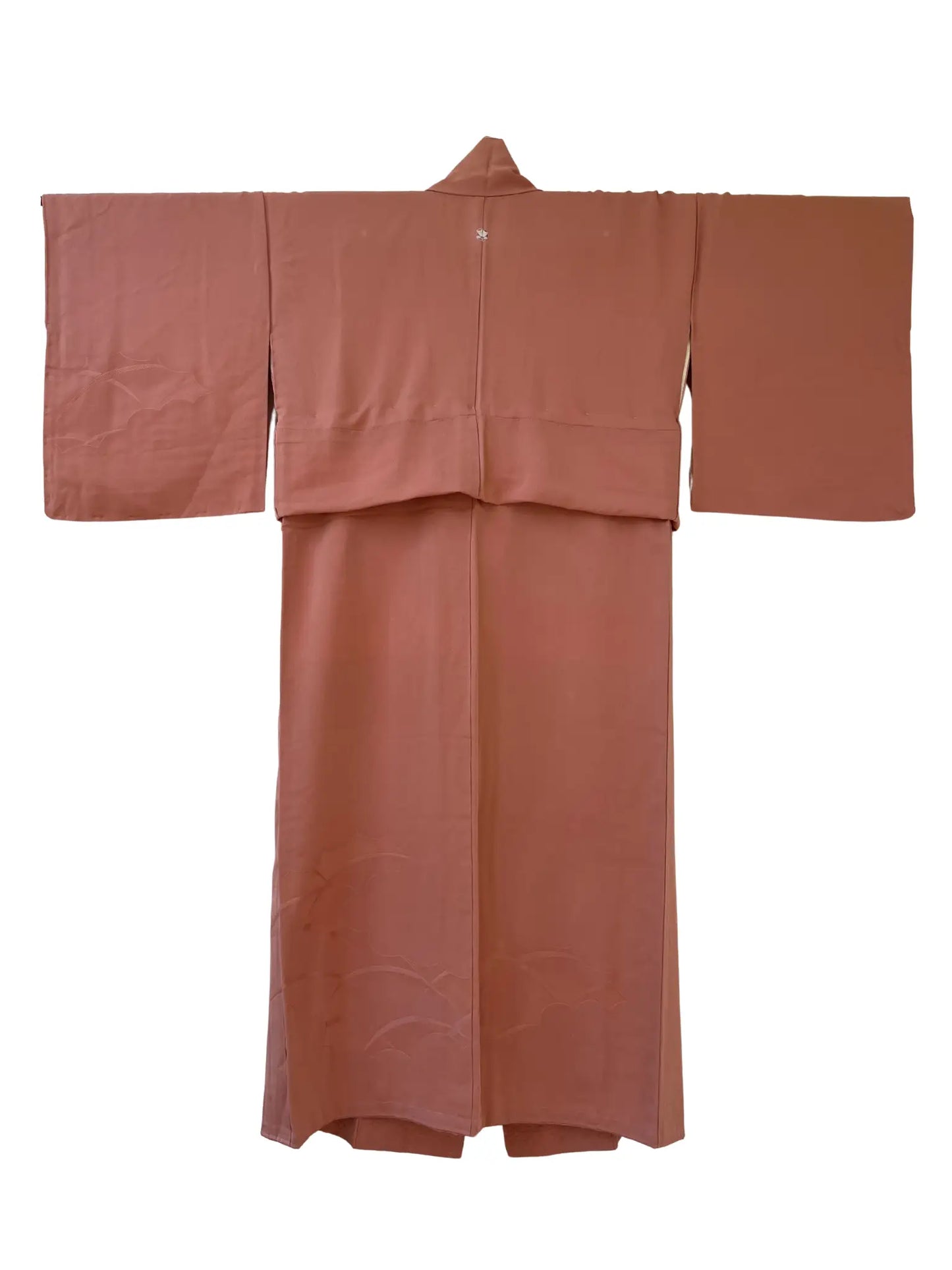 Vintage Iromuji-Kimono - Rosa Seigaiha und Wolken - Halleluja original arrangiert