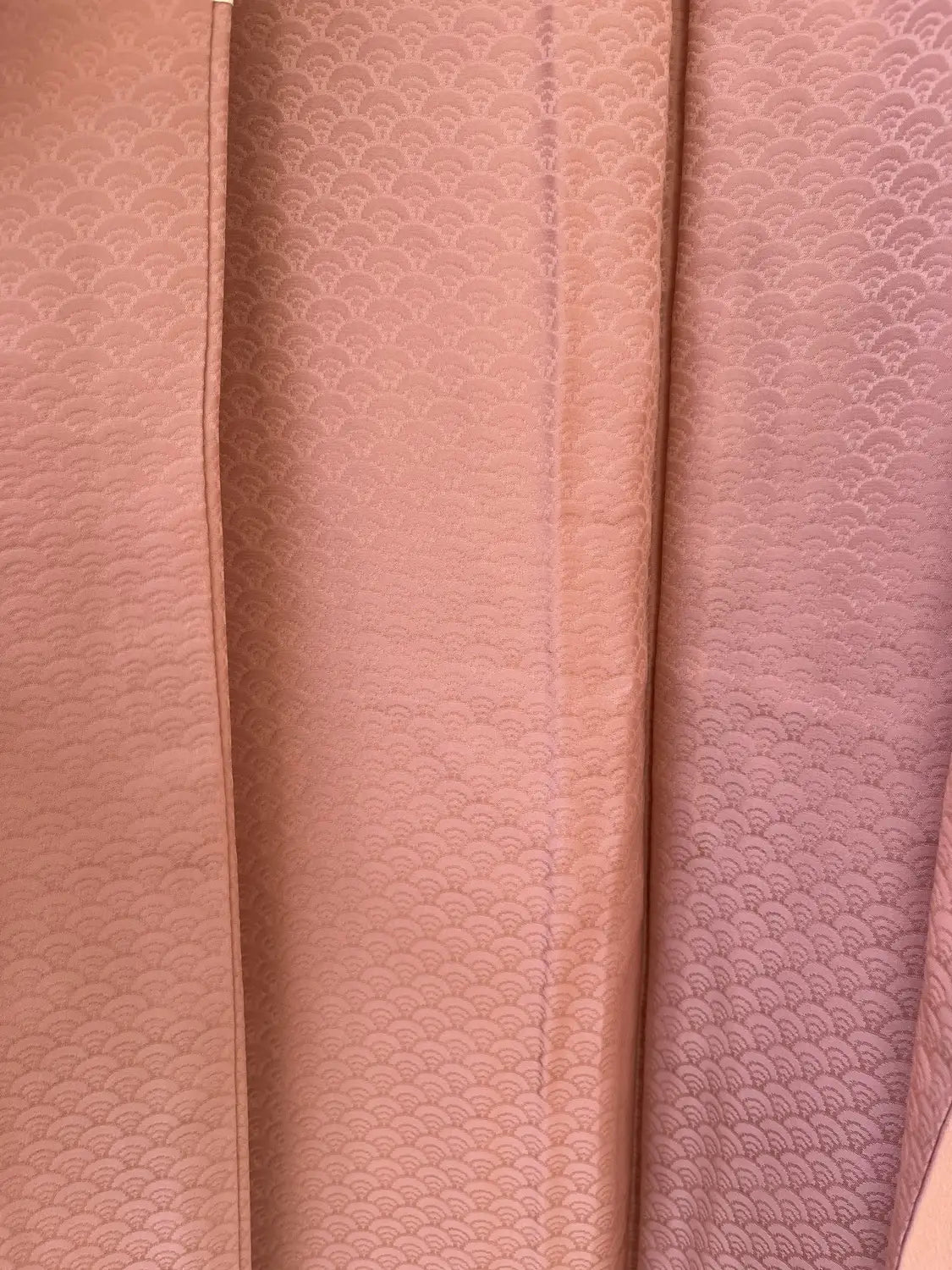 Vintage Iromuji-Kimono - Rosa Seigaiha und Wolken - Halleluja original arrangiert