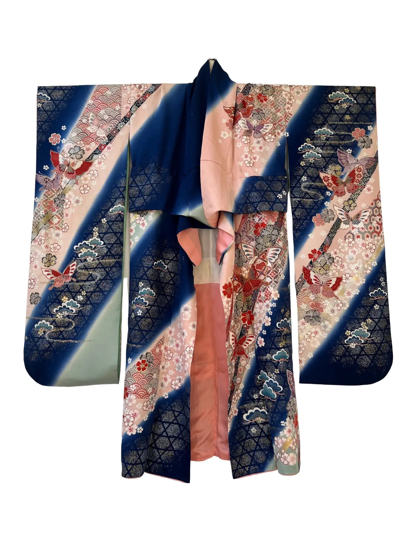 Vintage Furisode – Kirschblüten und Schmetterlinge in der Milchstraße – Halleluja original arrangiert