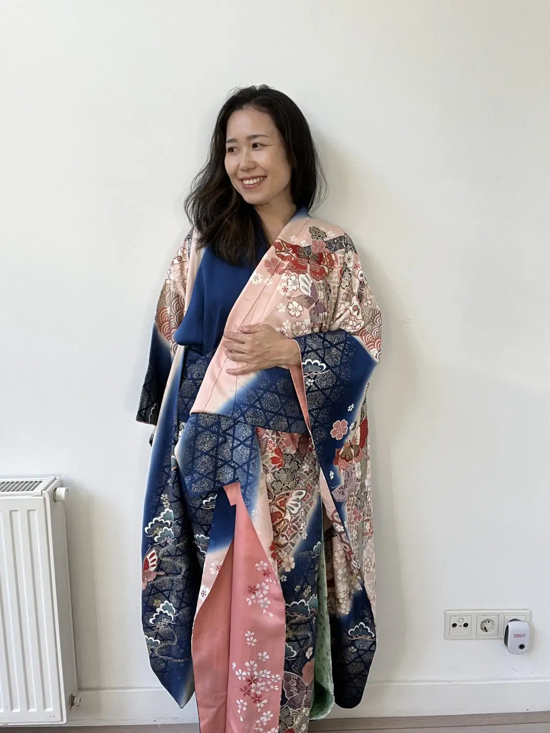 Vintage Furisode – Kirschblüten und Schmetterlinge in der Milchstraße – Halleluja original arrangiert