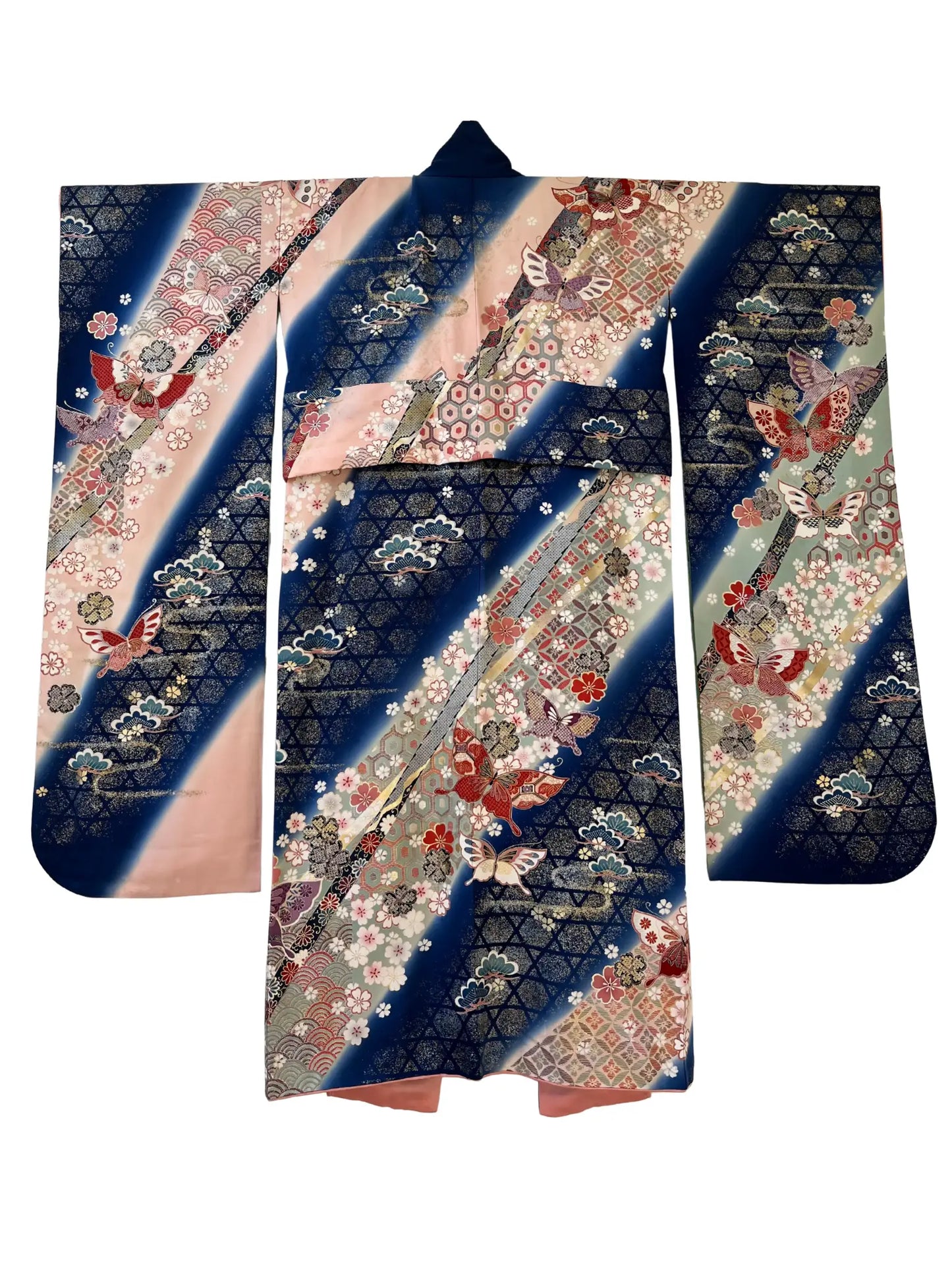 Vintage Furisode – Kirschblüten und Schmetterlinge in der Milchstraße – Halleluja original arrangiert