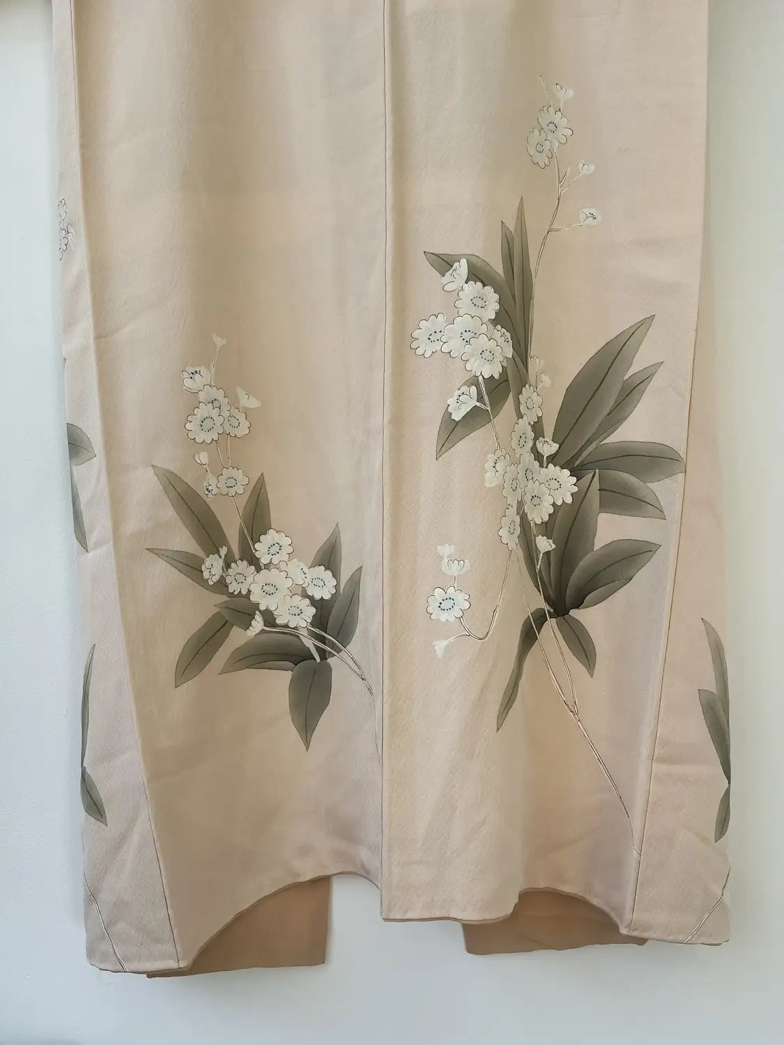 Vintage  homongi kimono - White Cream Yuzen flower - Hallelujah original arrange