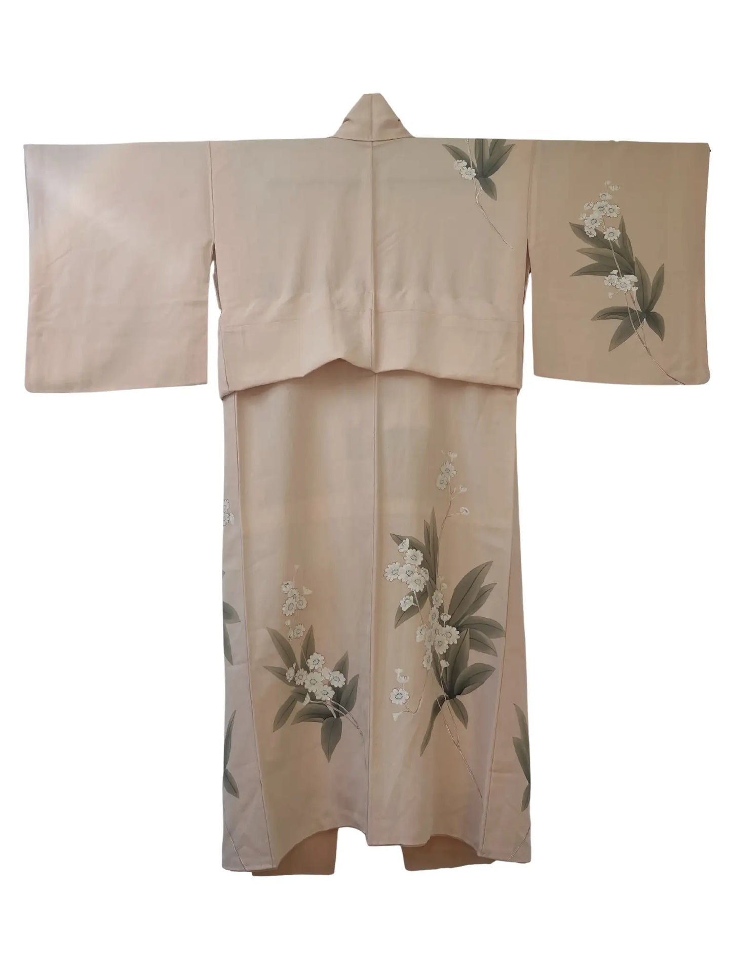 Vintage  homongi kimono - White Cream Yuzen flower - Hallelujah original arrange