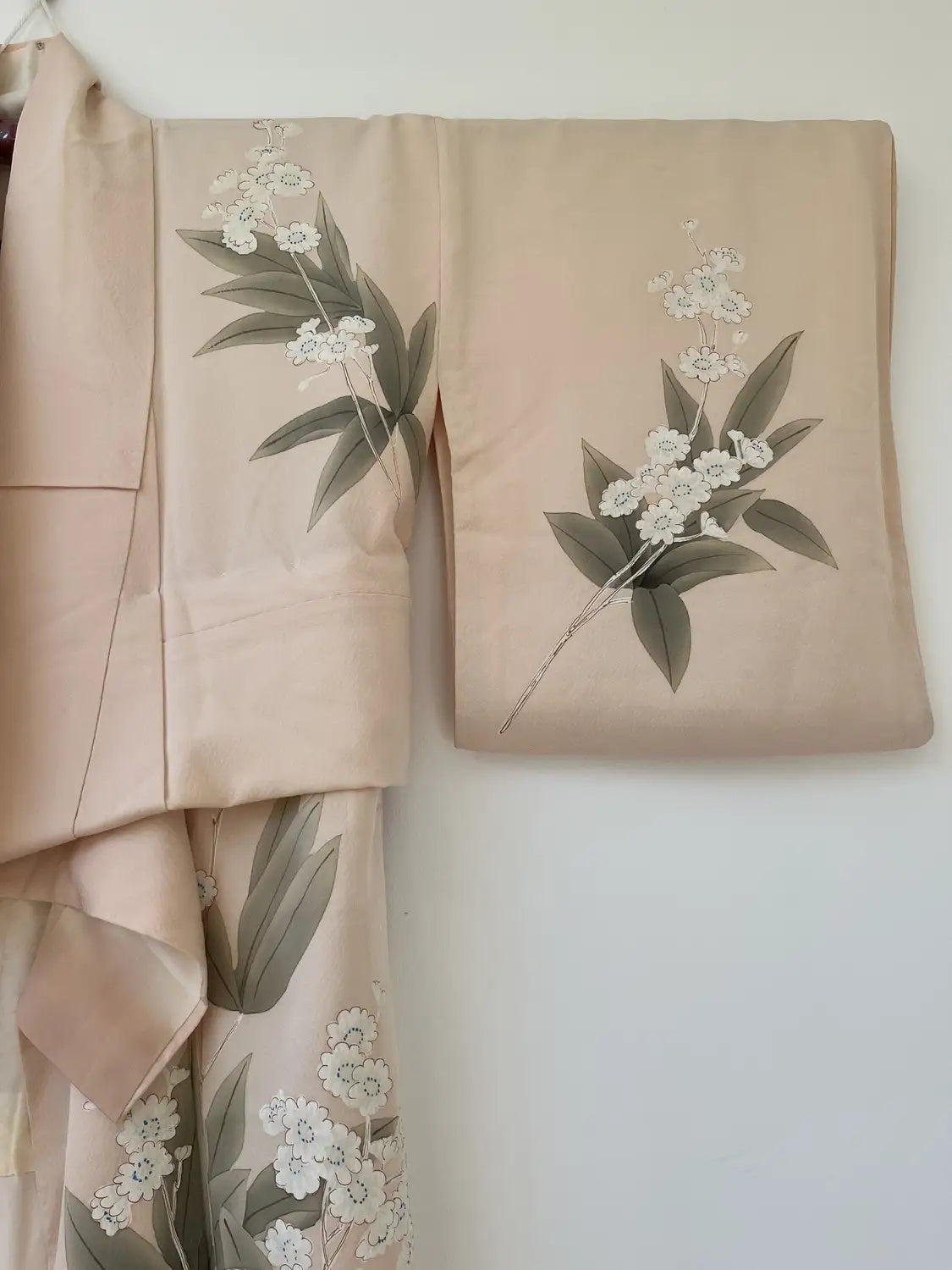 Vintage  homongi kimono - White Cream Yuzen flower - Hallelujah original arrange