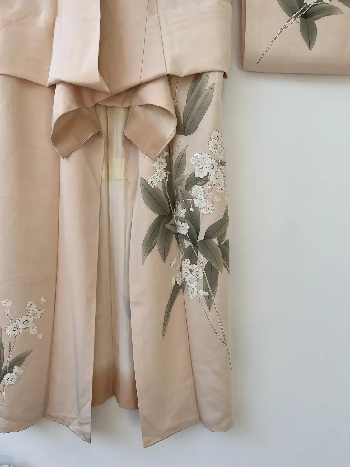 Vintage  homongi kimono - White Cream Yuzen flower - Hallelujah original arrange