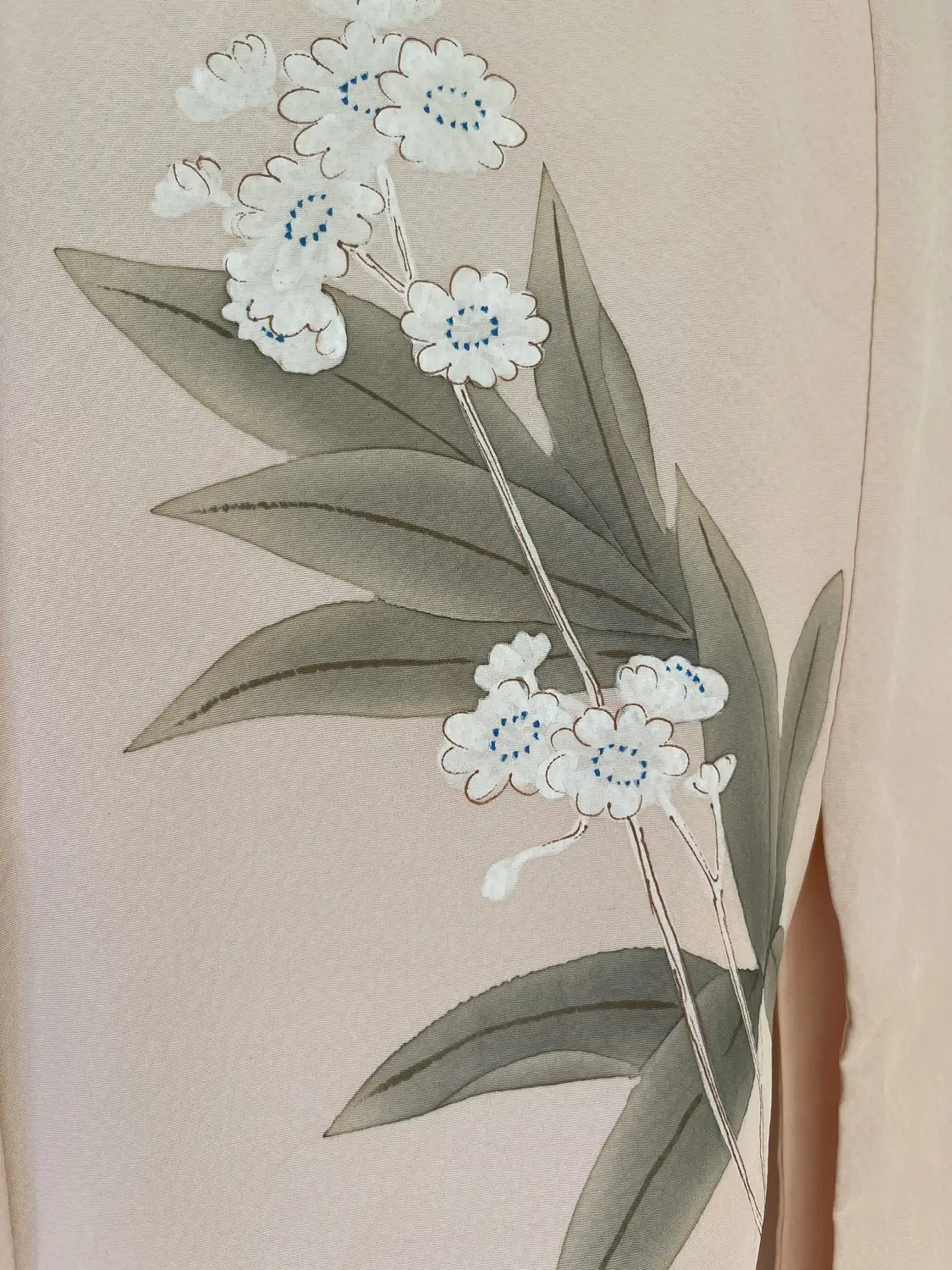 Vintage  homongi kimono - White Cream Yuzen flower - Hallelujah original arrange