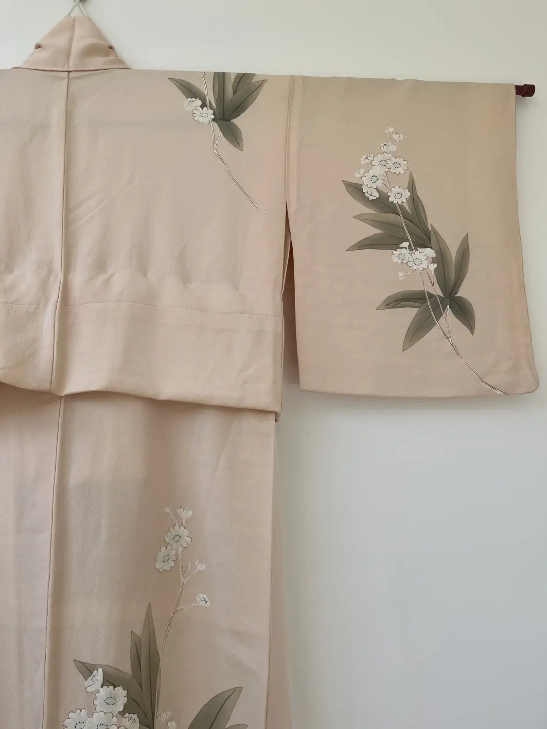 Vintage  homongi kimono - White Cream Yuzen flower - Hallelujah original arrange