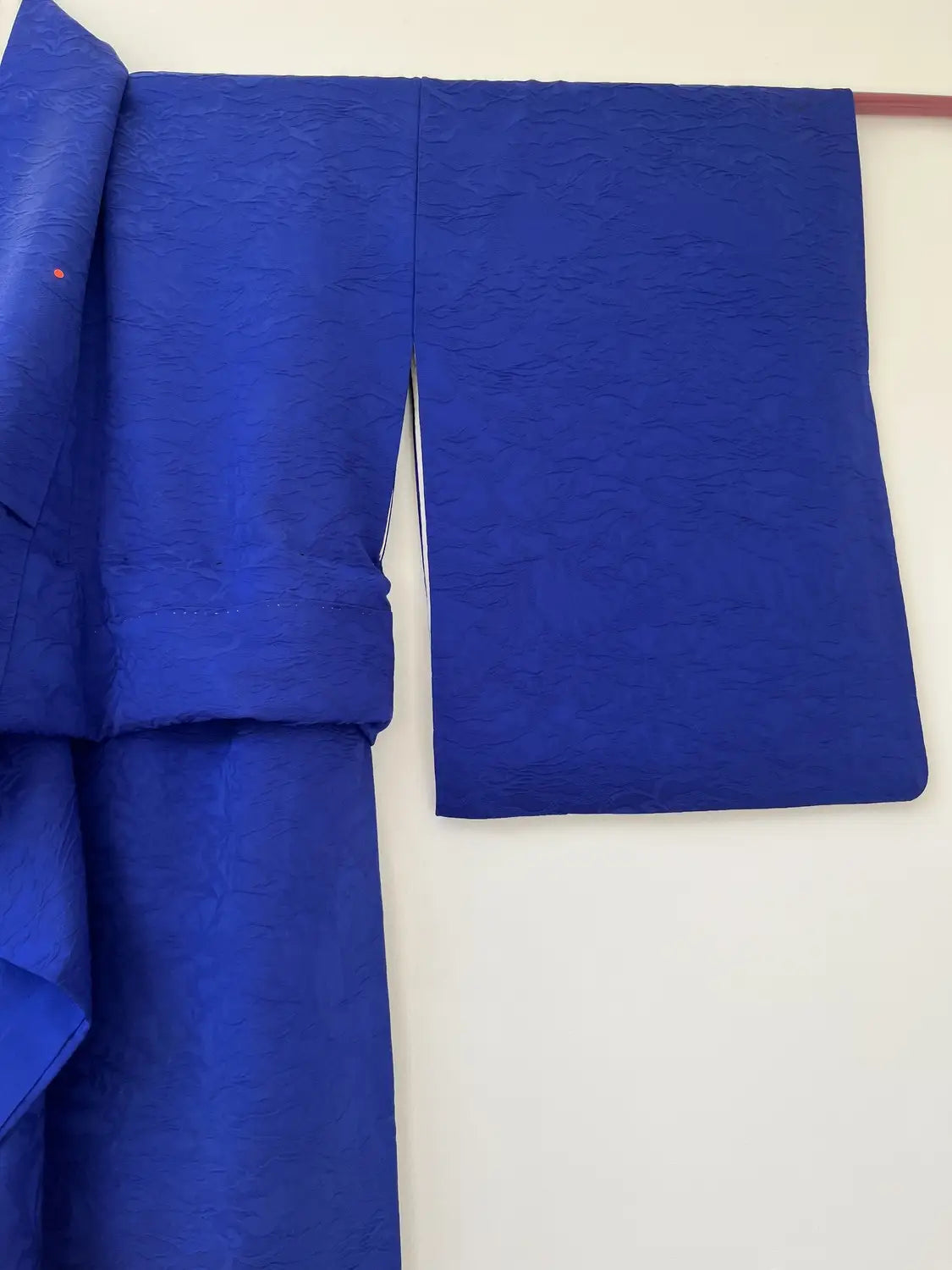 Vintage Iromuji-Kimono - Tiefblaues botanisches Blatt - Halleluja original arrangiert