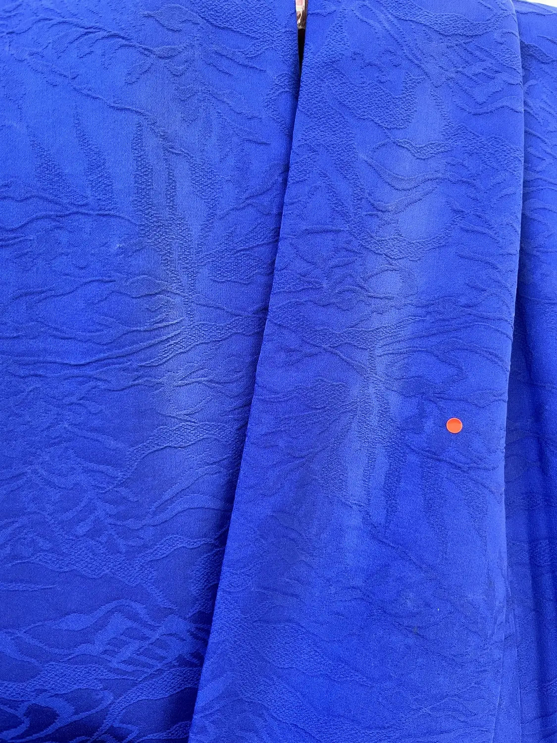 Vintage Iromuji-Kimono - Tiefblaues botanisches Blatt - Halleluja original arrangiert