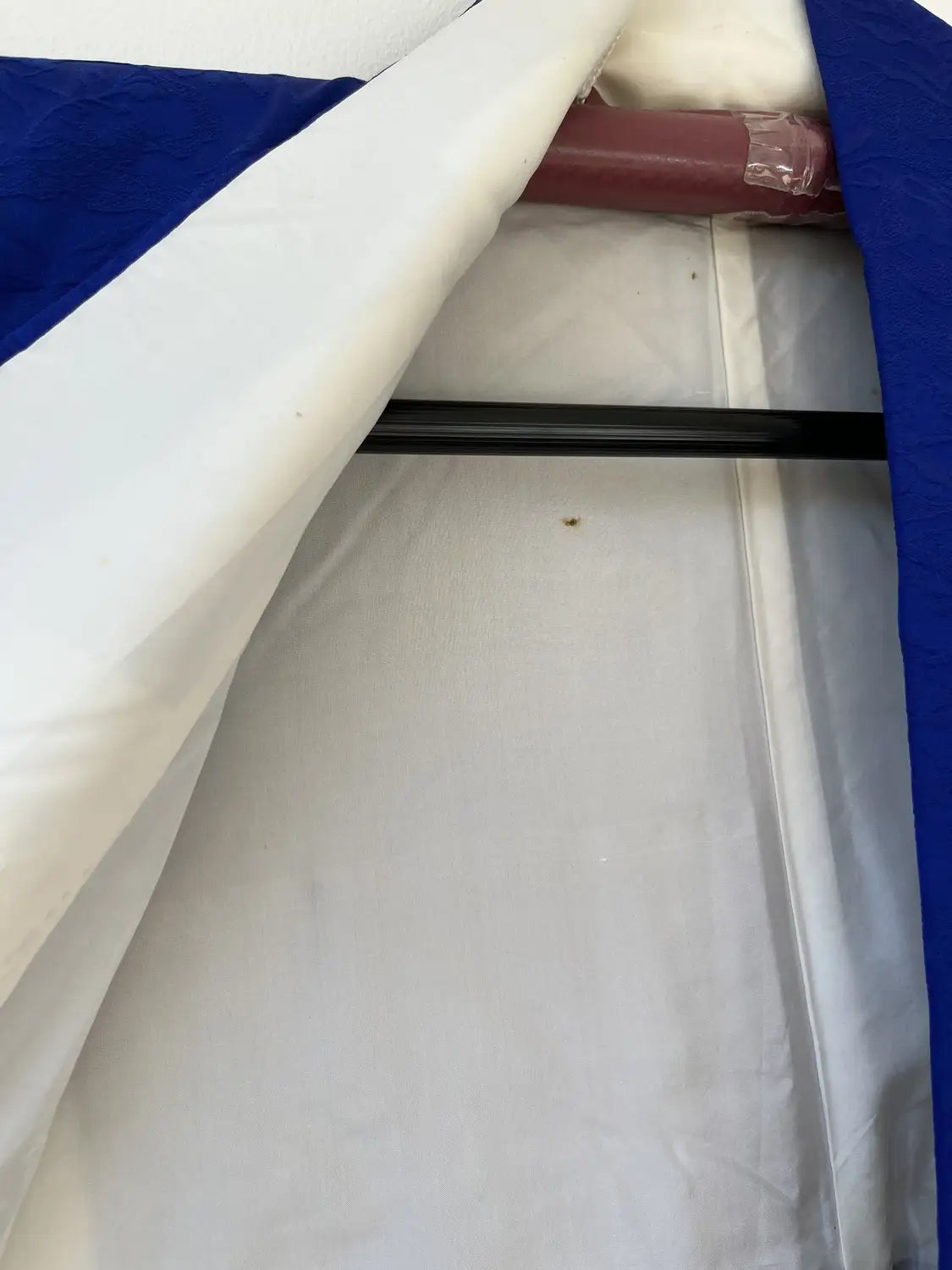 Vintage Iromuji-Kimono - Tiefblaues botanisches Blatt - Halleluja original arrangiert