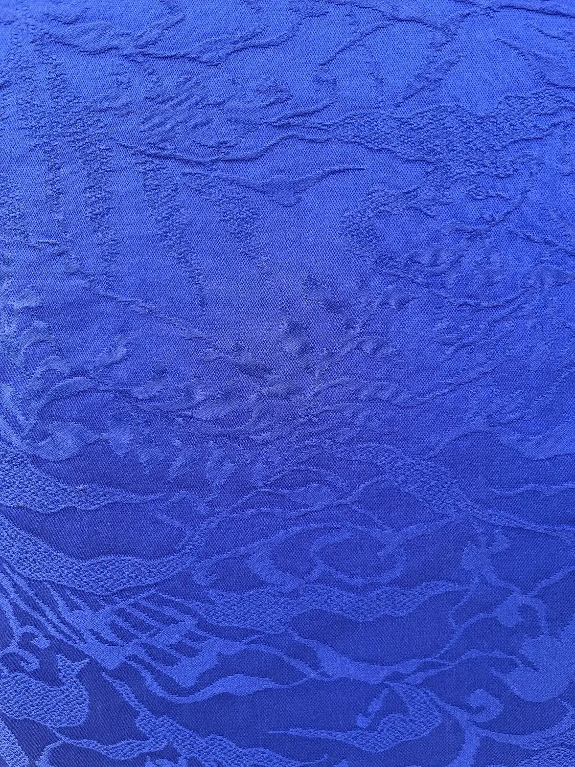 Vintage Iromuji-Kimono - Tiefblaues botanisches Blatt - Halleluja original arrangiert