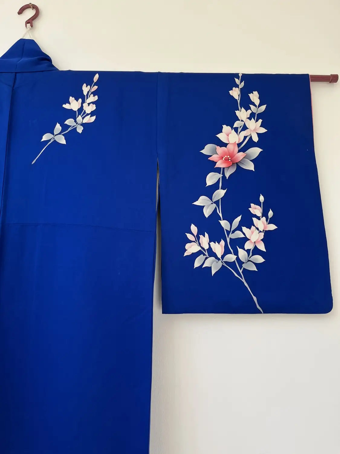 Vintage  homongi kimono - Blue  Blooming in the Field -