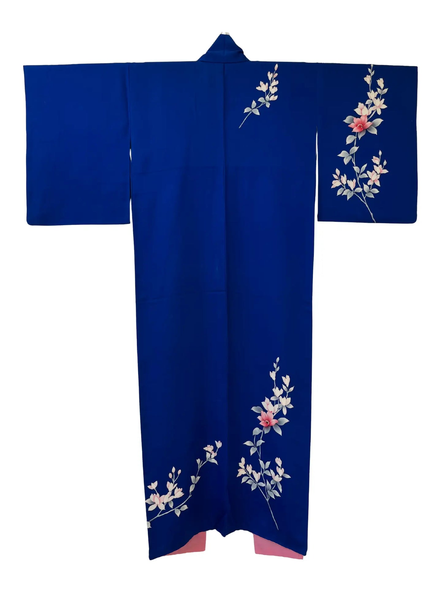 Vintage  homongi kimono - Blue  Blooming in the Field -