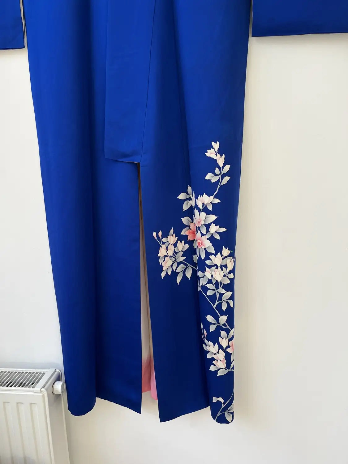 Vintage  homongi kimono - Blue  Blooming in the Field -