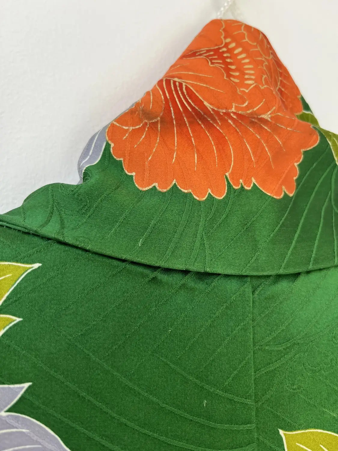 Vintage Furisode - DeepGreen The Invitation of the Peony -