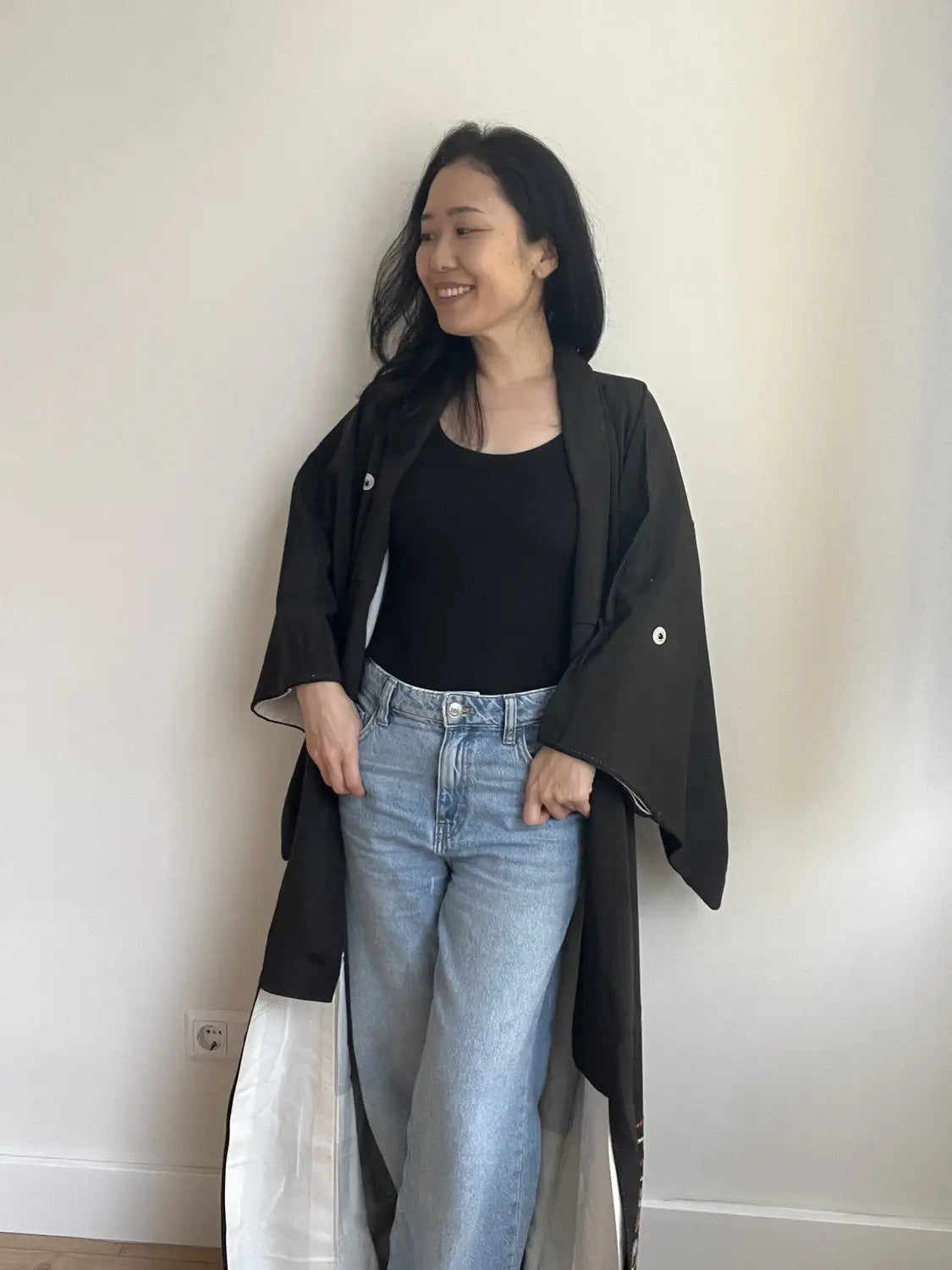 Vintage black tomesode - The Embroidered Scent Box -