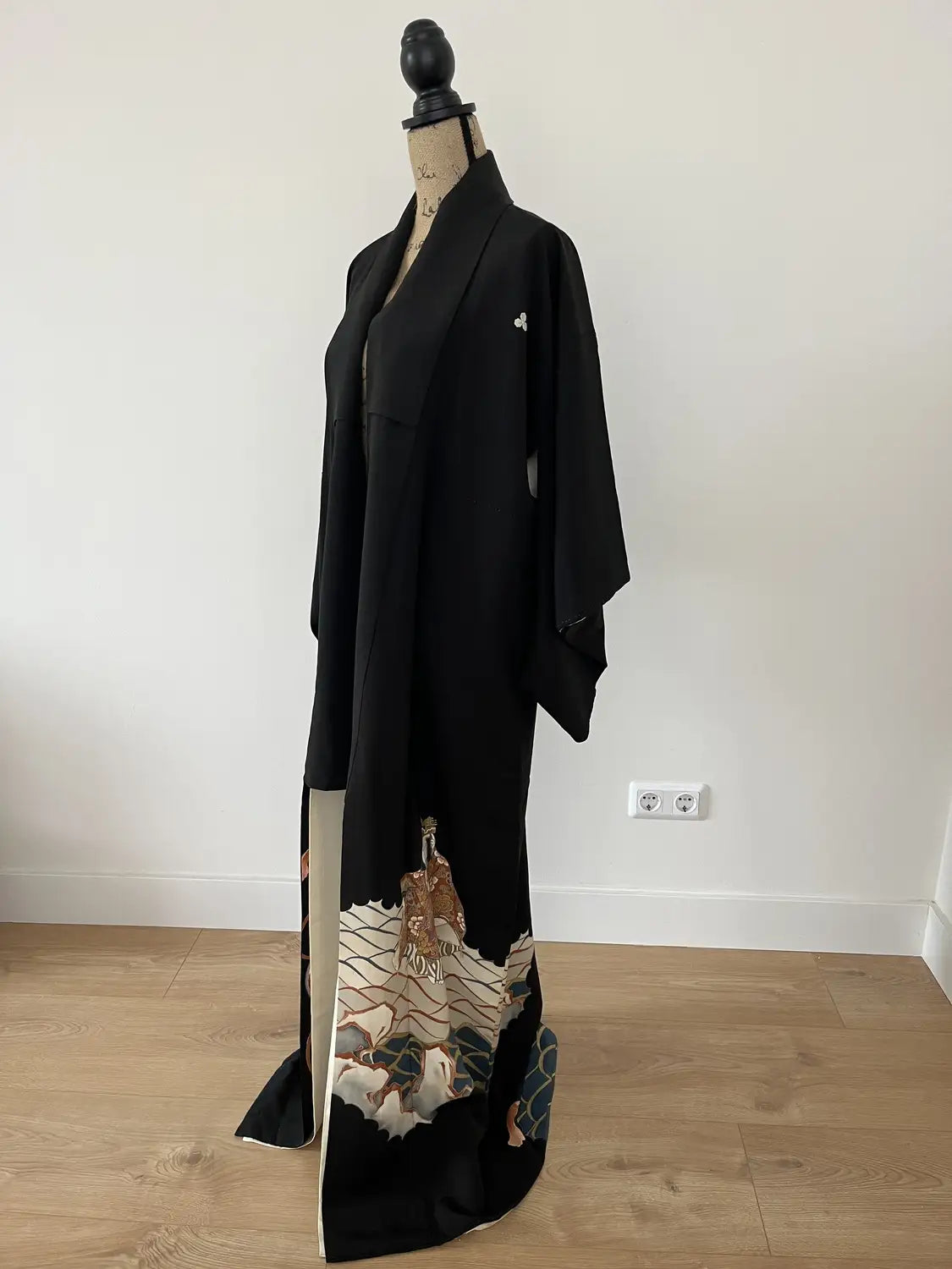 Vintage black tomesode - A Noble Man Among the Clouds -