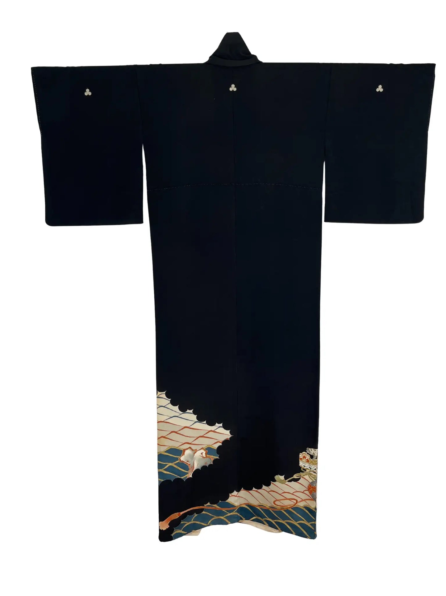 Vintage black tomesode - A Noble Man Among the Clouds -