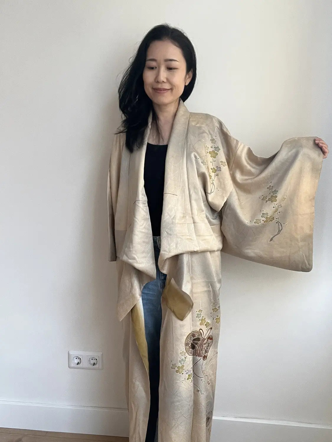 Vintage homongi kimono - Gold Tsuzumi - Hallelujah original arrange