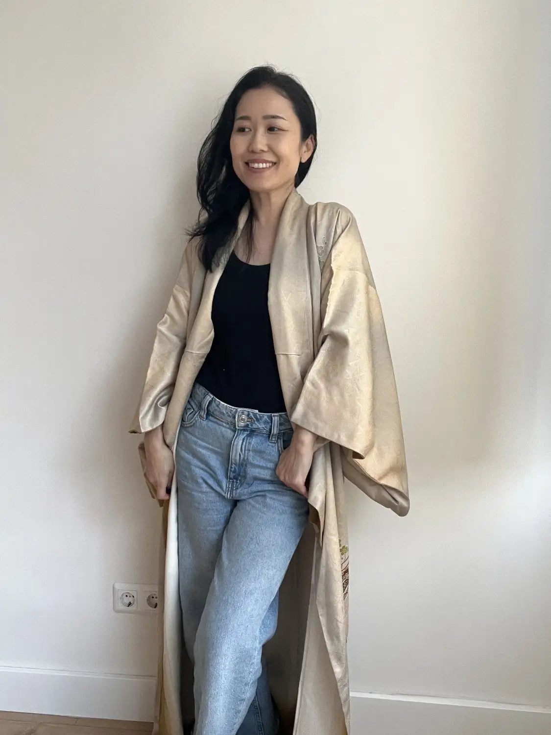 Vintage homongi kimono - Gold Tsuzumi - Hallelujah original arrange