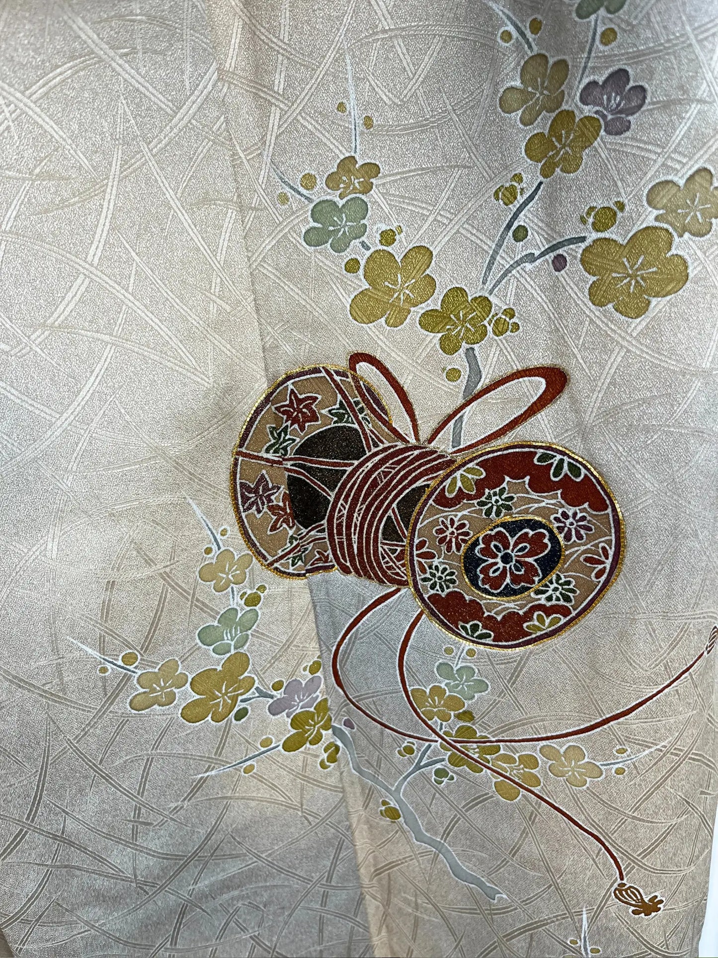 Vintage homongi kimono - Gold Tsuzumi - Hallelujah original arrange