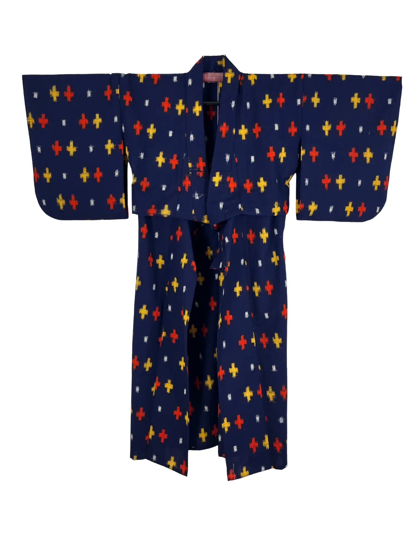 Vintage tsumugi kimono - Navy Kasuri kruispatroon - Hallelujah origineel arrangement