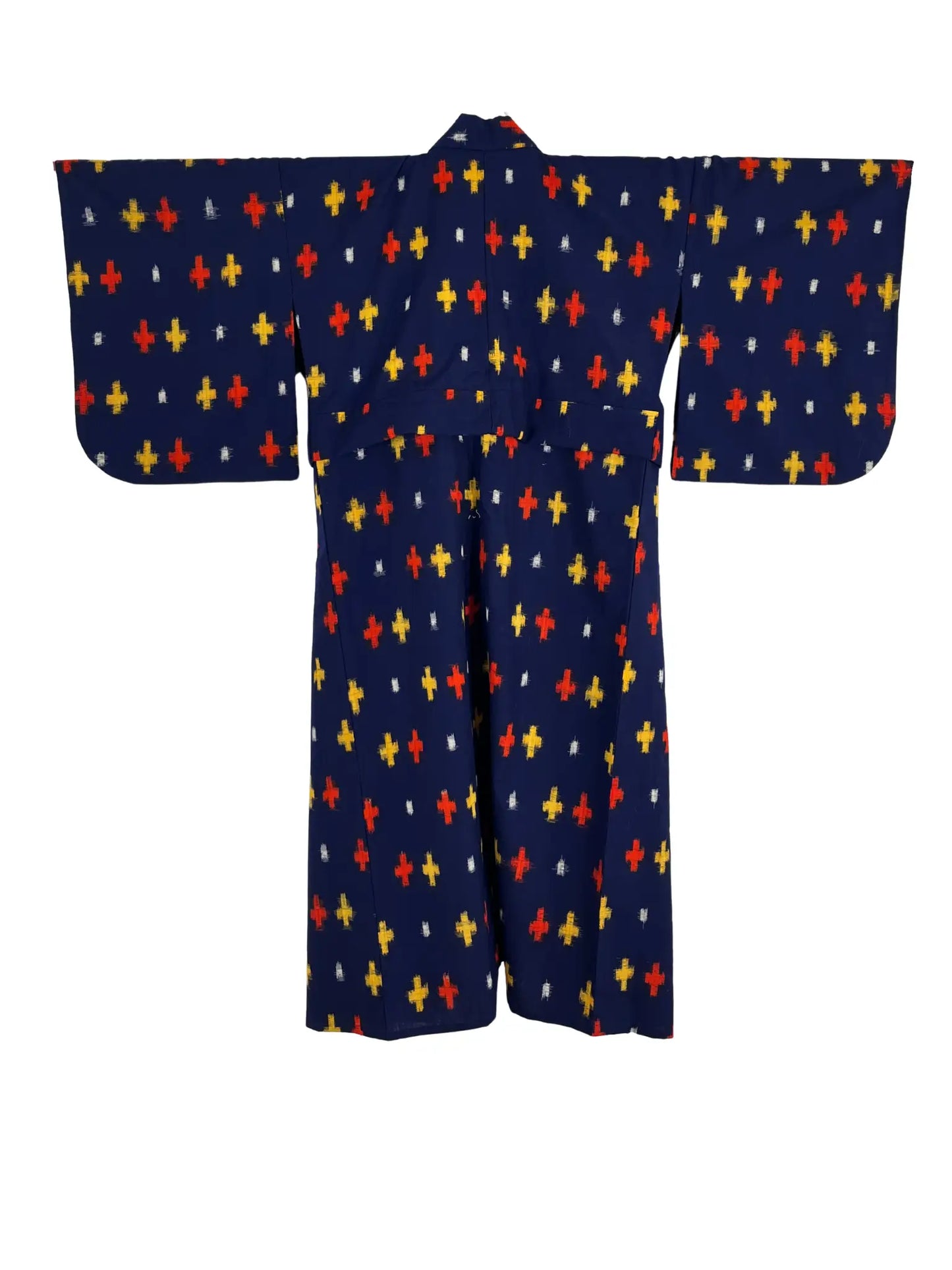 Vintage tsumugi kimono - Navy Kasuri kruispatroon - Hallelujah origineel arrangement