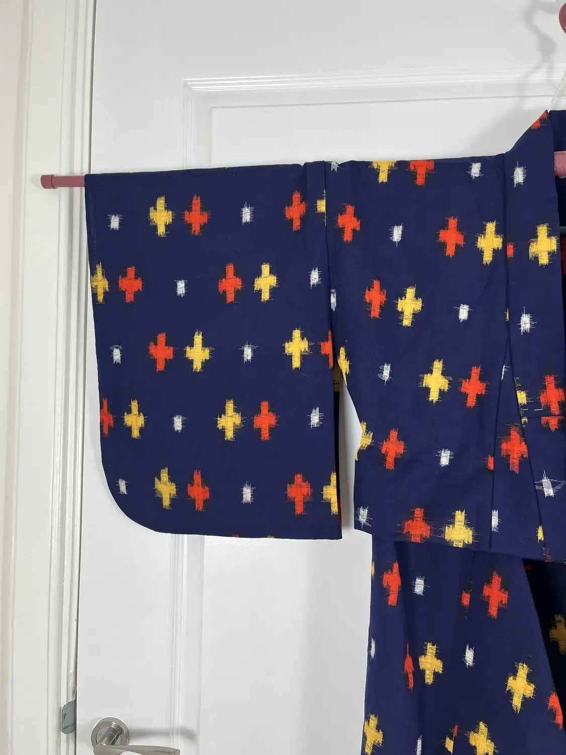 Vintage tsumugi kimono - Navy Kasuri kruispatroon - Hallelujah origineel arrangement