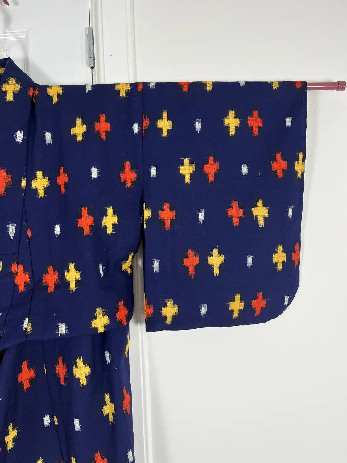 Vintage tsumugi kimono - Navy Kasuri kruispatroon - Hallelujah origineel arrangement