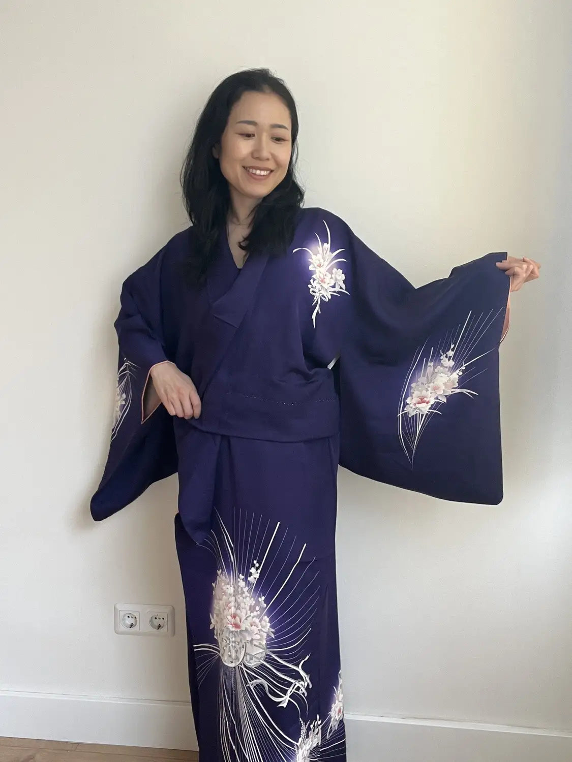 Vintage Hoongi kimono - Het betoverende bloemenboeket - Hallelujah origineel arrangement