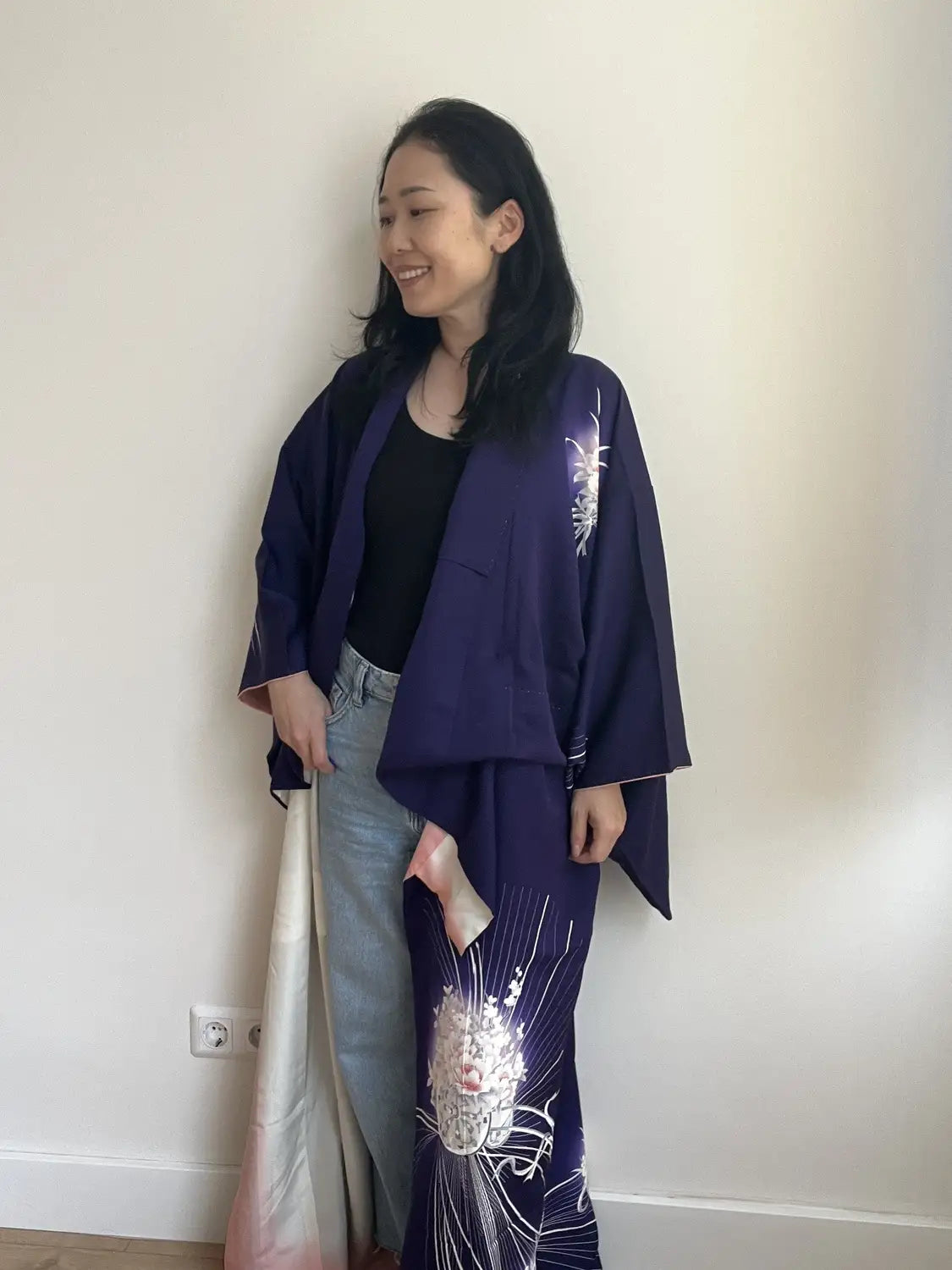 Vintage Hoongi kimono - Het betoverende bloemenboeket - Hallelujah origineel arrangement