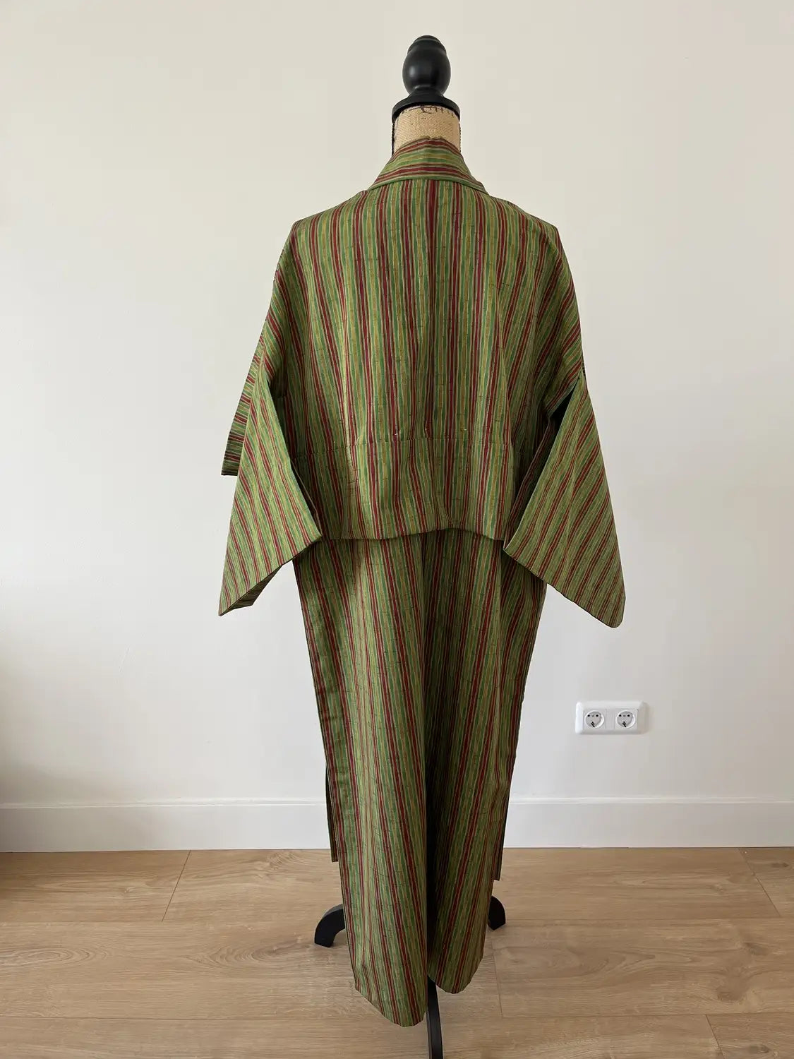 Vintage tsumugi kimono - Matcha & Azuki- Hallelujah origineel arrangement