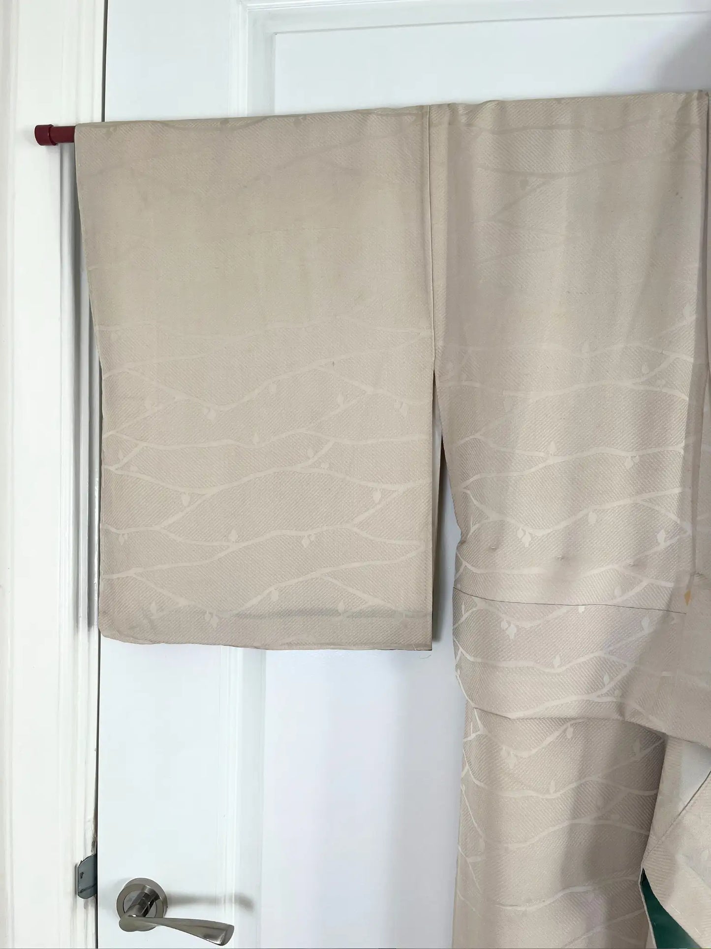 Vintage Homongi kimono - Wabi-sabi Japanese Waterside landscape - Hallelujah original arrange