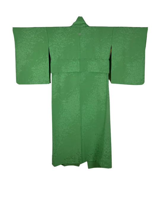 kimono iromuji vintage - Vert Wakakusa｜ vert printemps clair - Arrangement original Hallelujah