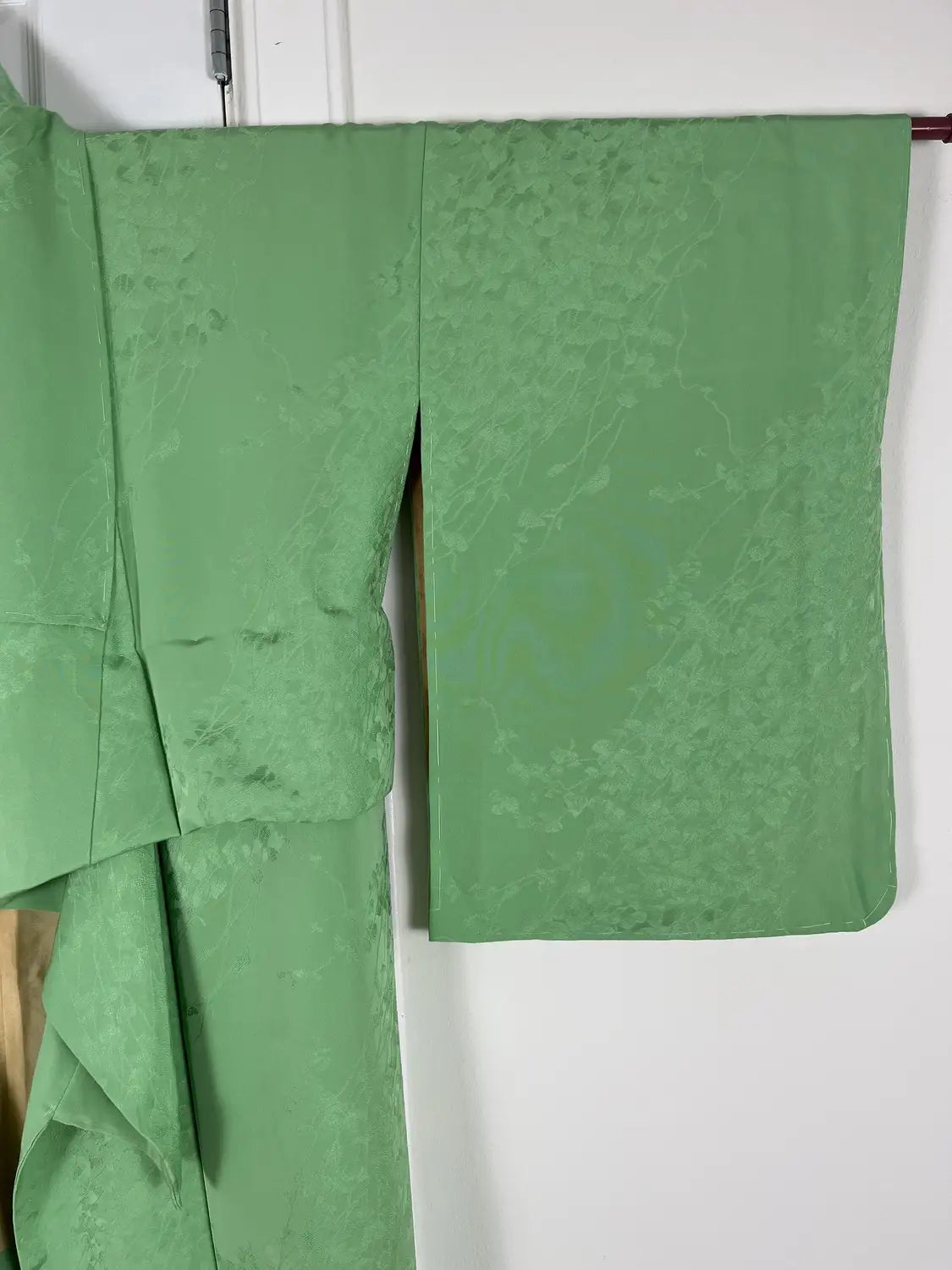 Vintage iromuji kimono - Wakakusa groen, licht lentegroen - Hallelujah origineel arrangement