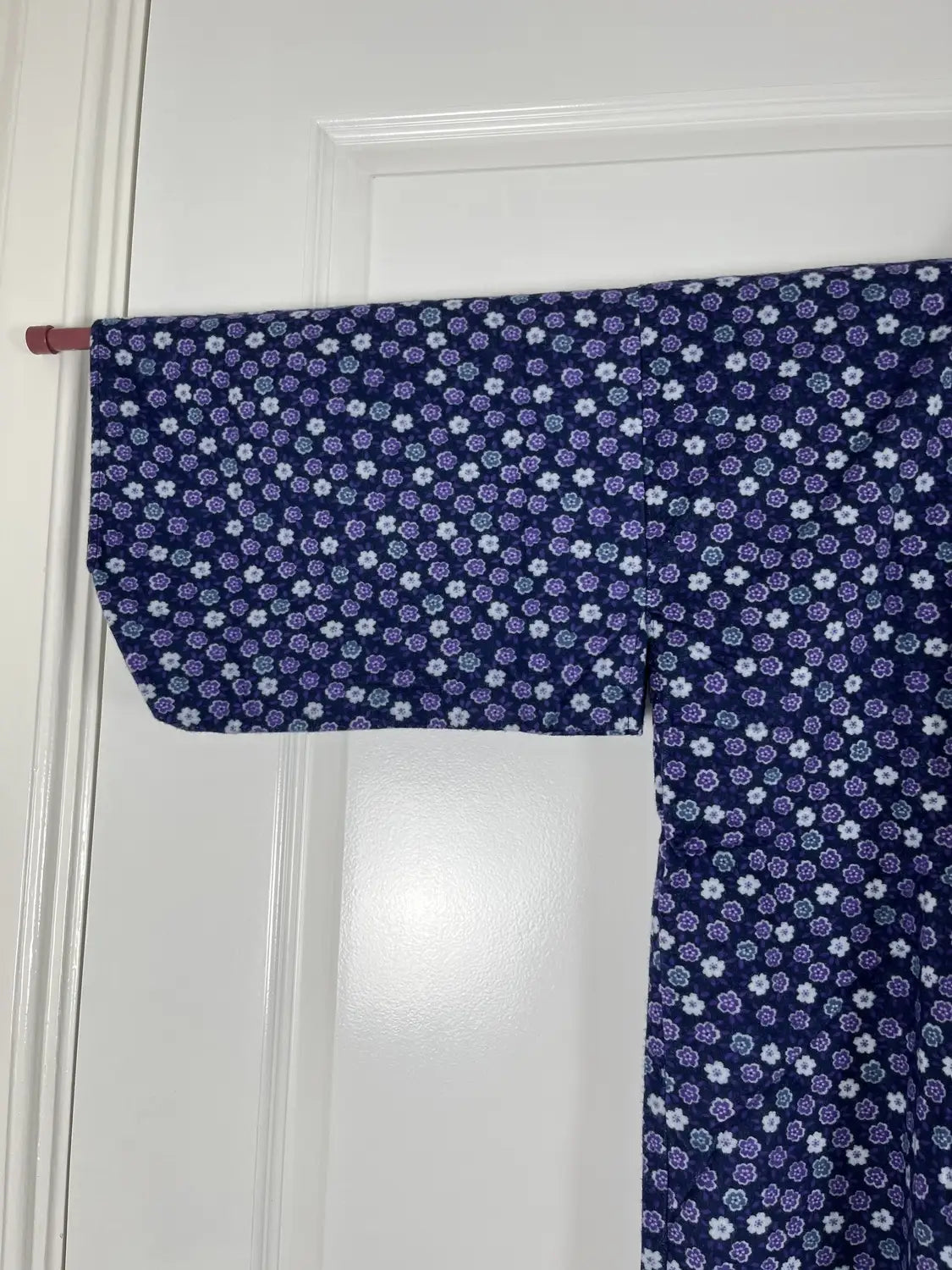 Vintage Kimono-style night robe - Navy Robe with matching sash  -