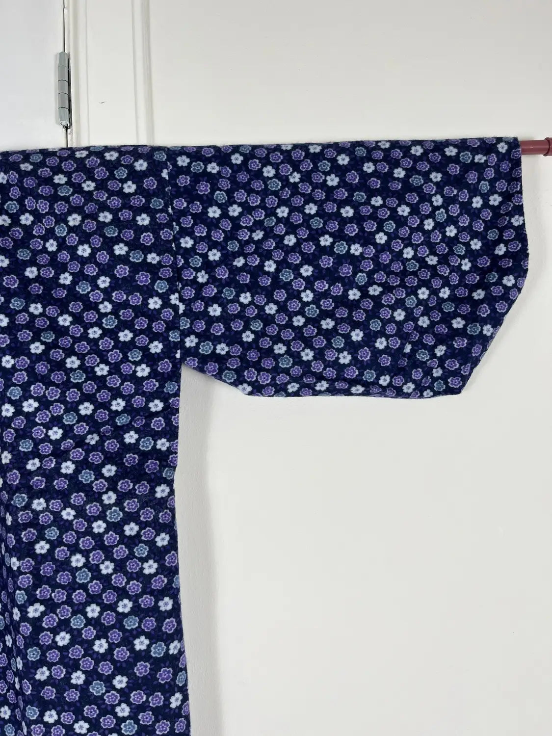 Vintage Kimono-style night robe - Navy Robe with matching sash  -